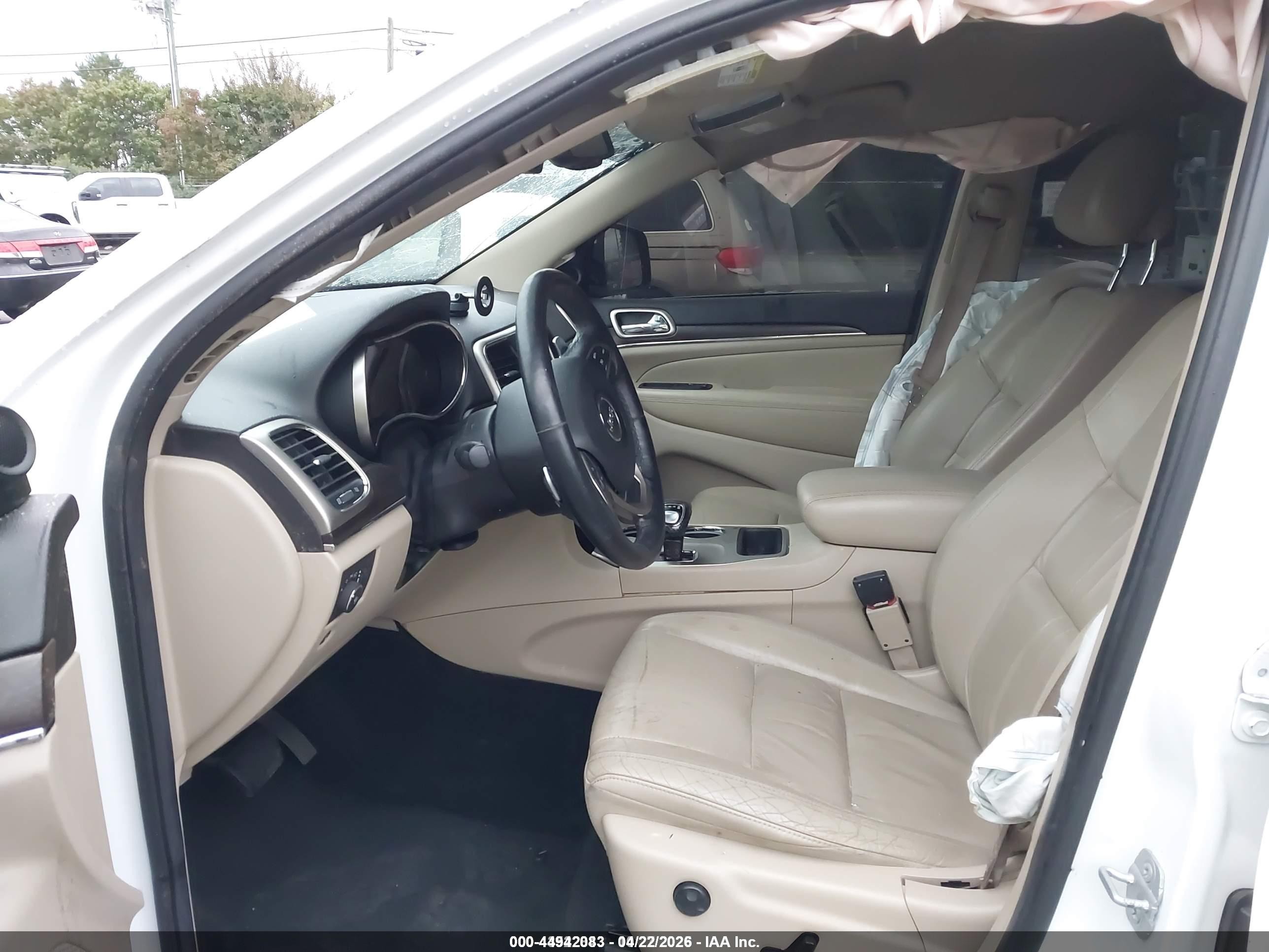 2014 Jeep Grand Cherokee Limited White vin: 1C4RJEBG1EC432842