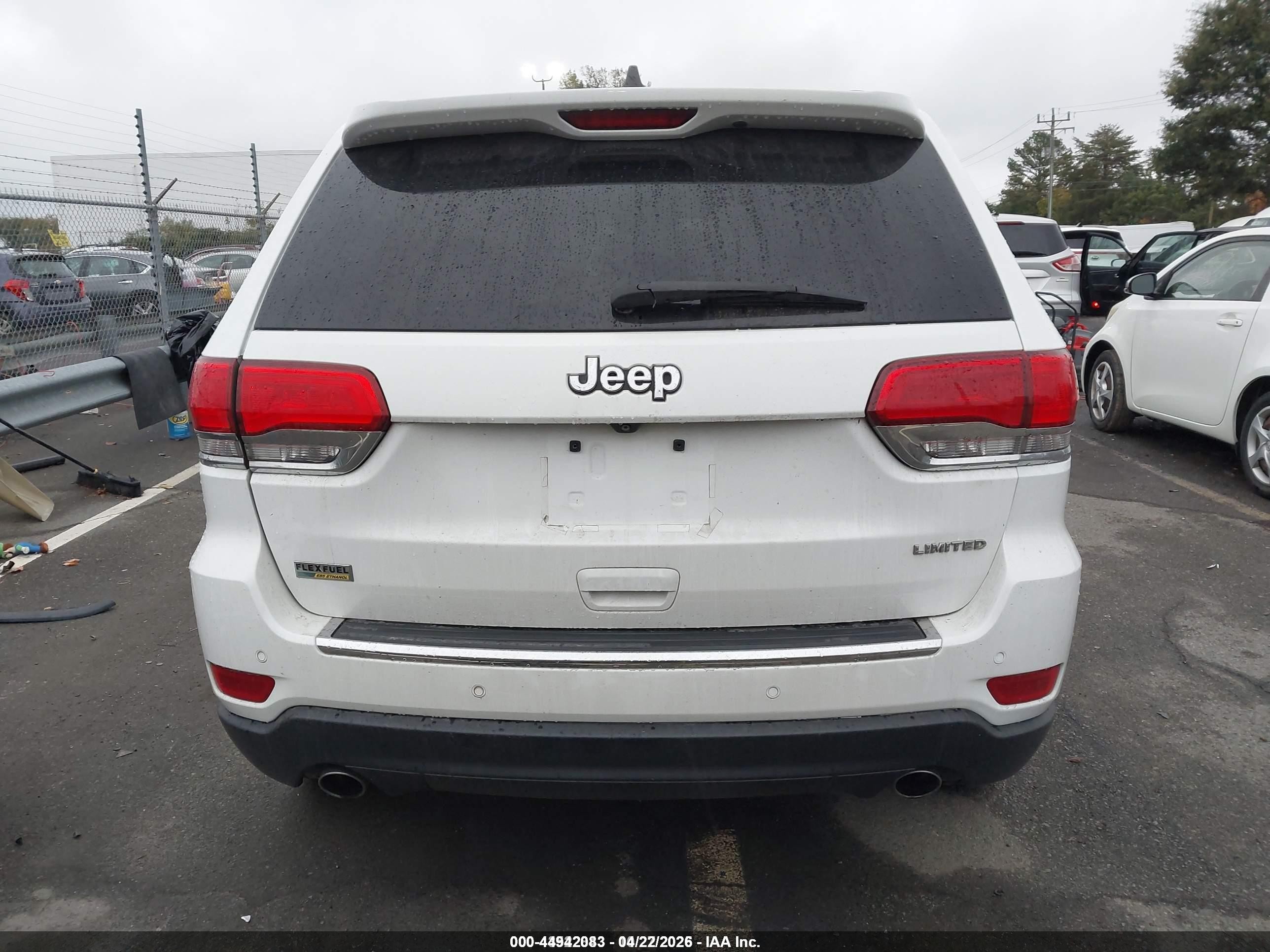 2014 Jeep Grand Cherokee Limited White vin: 1C4RJEBG1EC432842