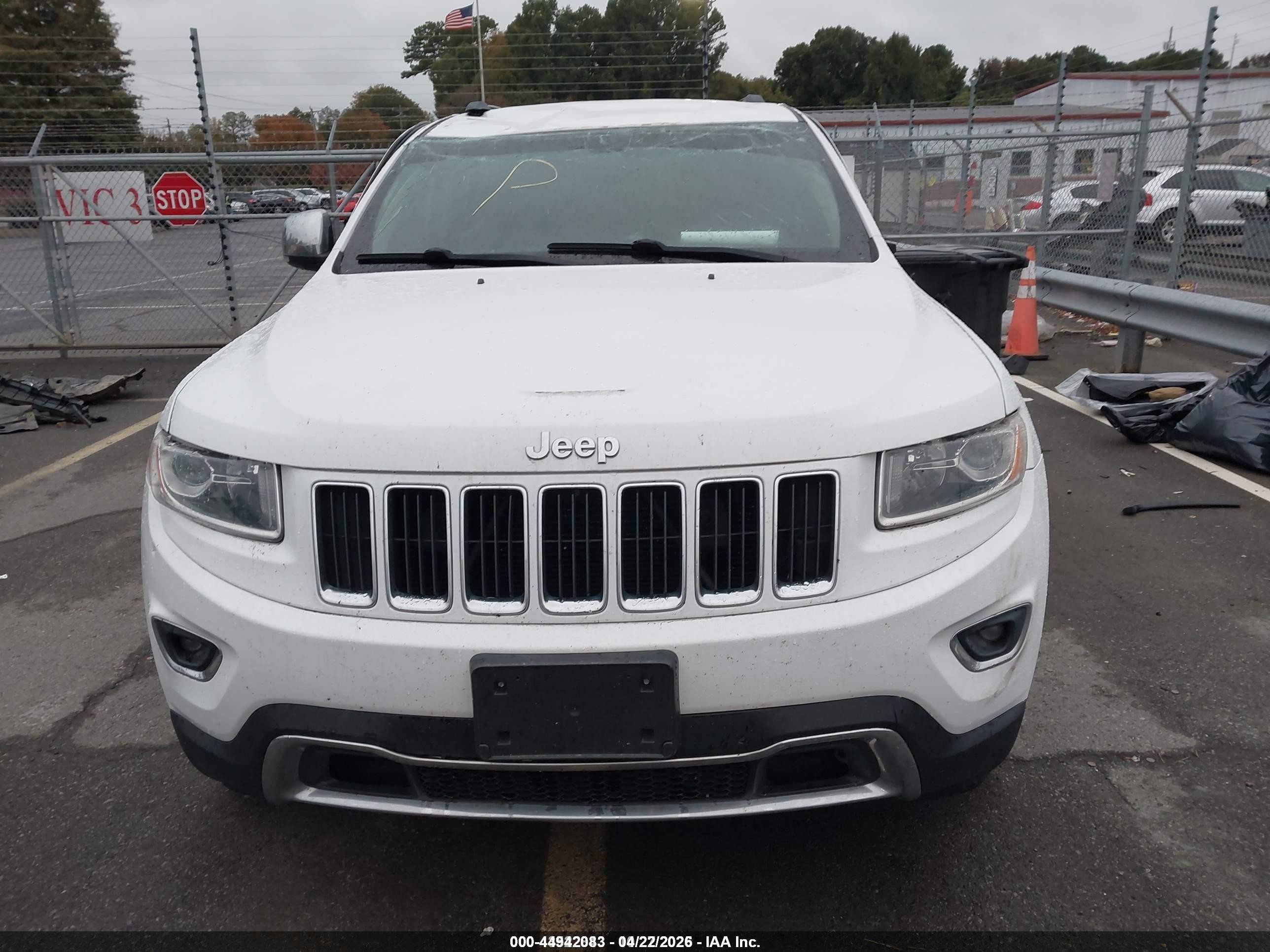 2014 Jeep Grand Cherokee Limited White vin: 1C4RJEBG1EC432842