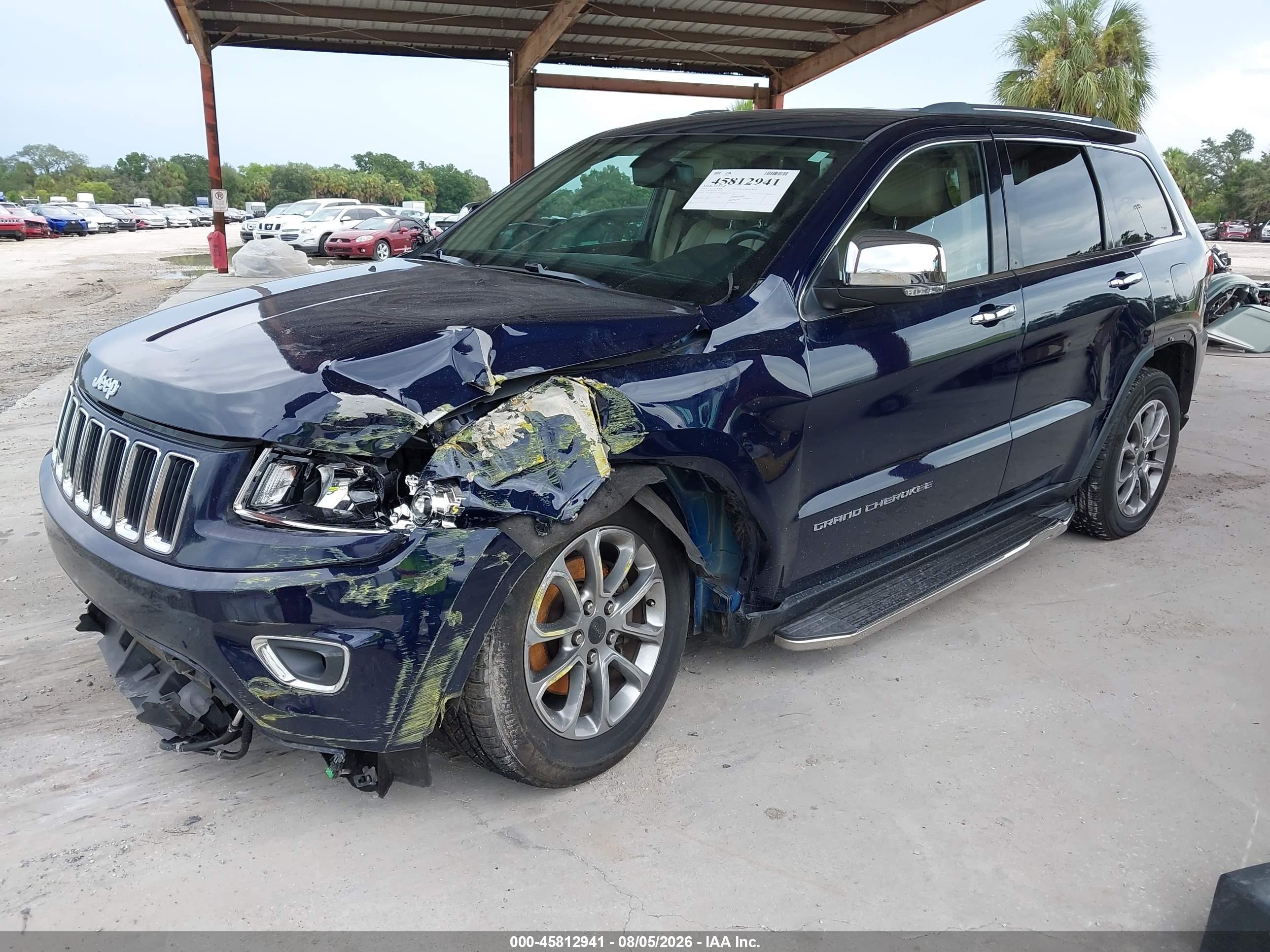 2014 Jeep Grand Cherokee Limited Dark Blue vin: 1C4RJEBG1EC573555