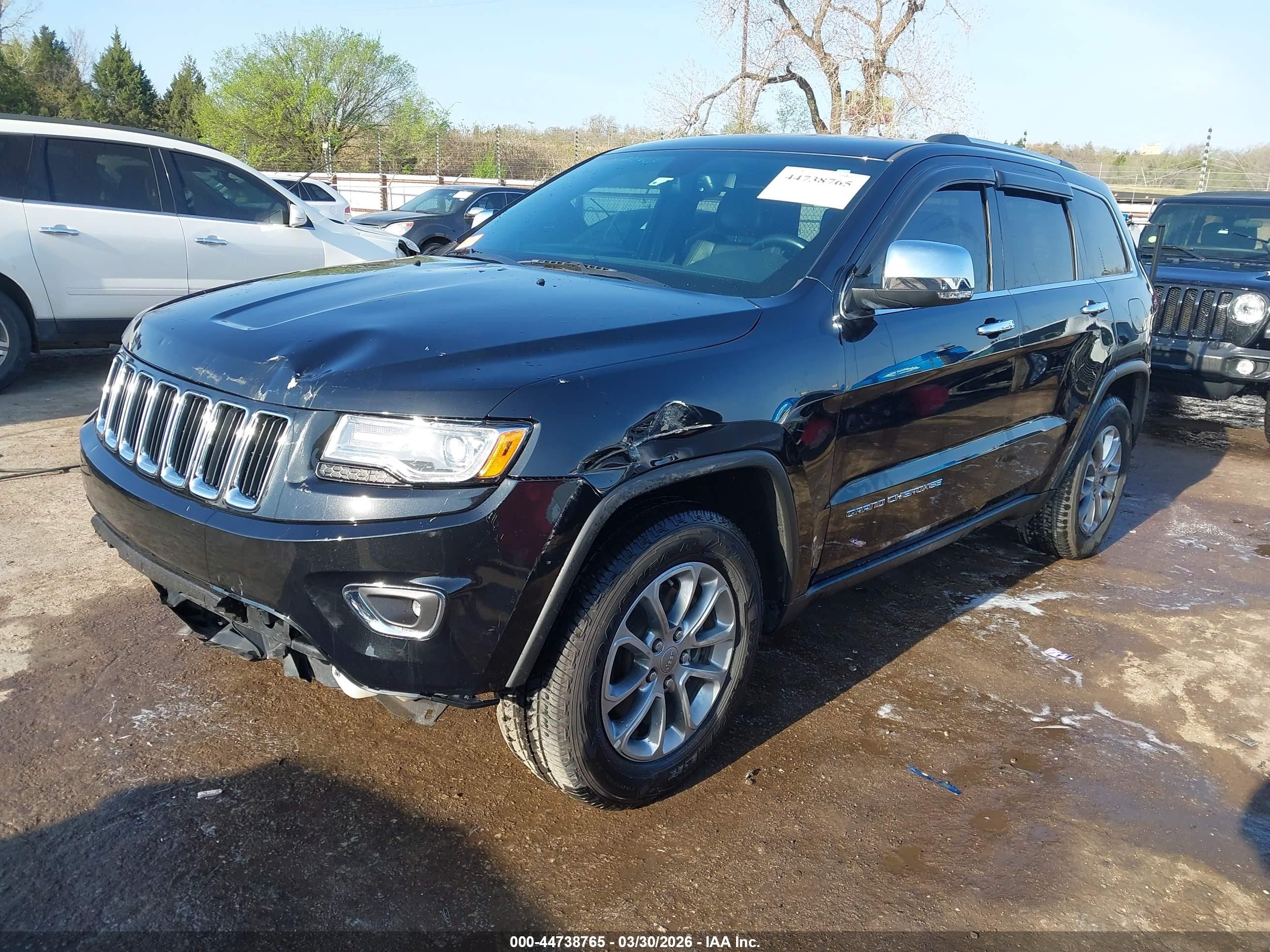 2015 Jeep Grand Cherokee Limited Black vin: 1C4RJEBG1FC217141