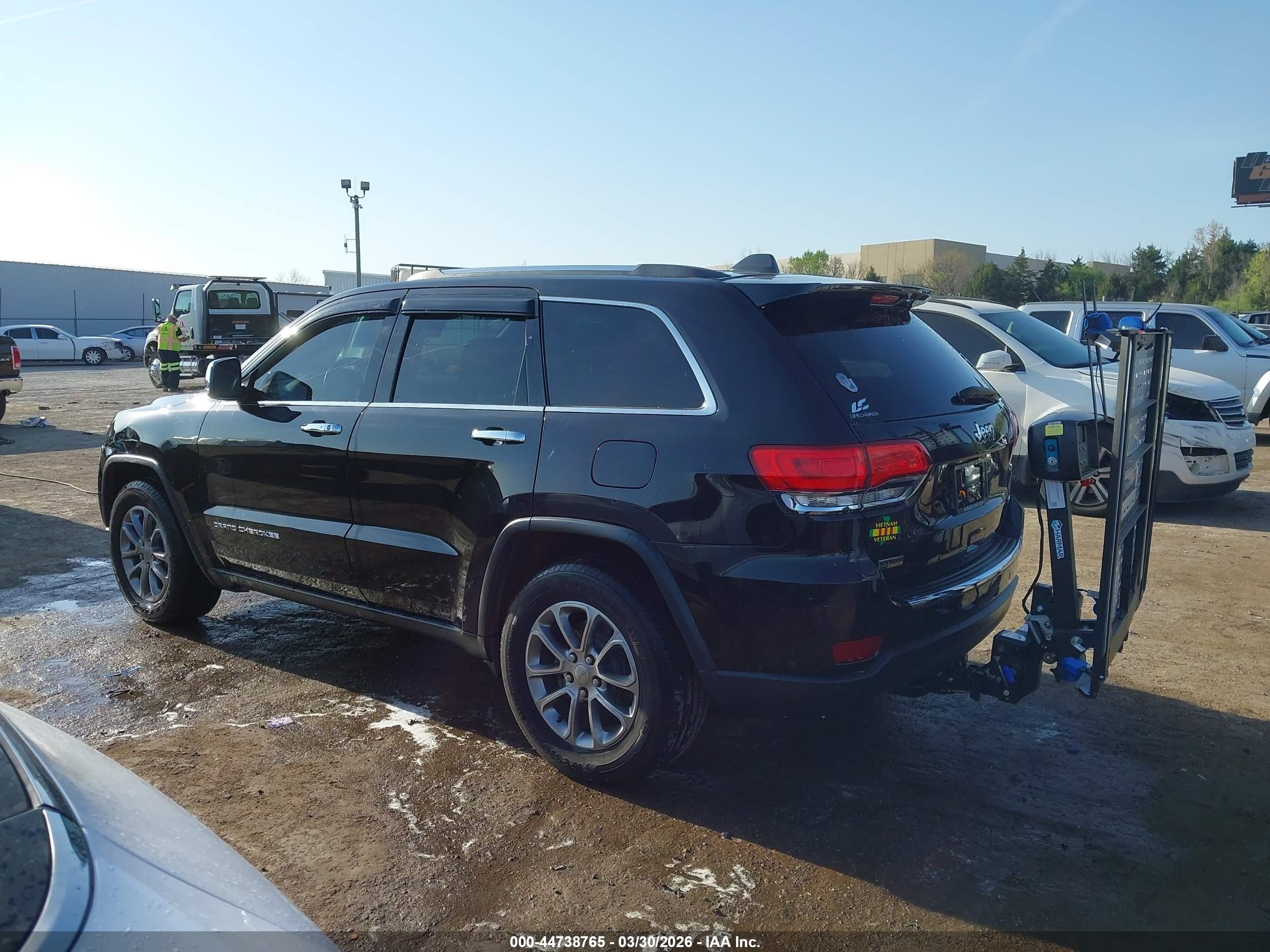 2015 Jeep Grand Cherokee Limited Black vin: 1C4RJEBG1FC217141