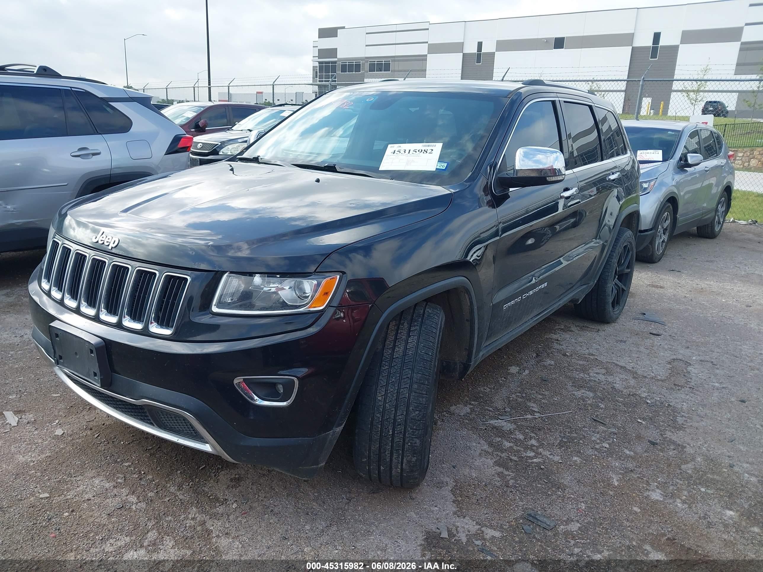 2015 Jeep Grand Cherokee Limited Black vin: 1C4RJEBG1FC220153