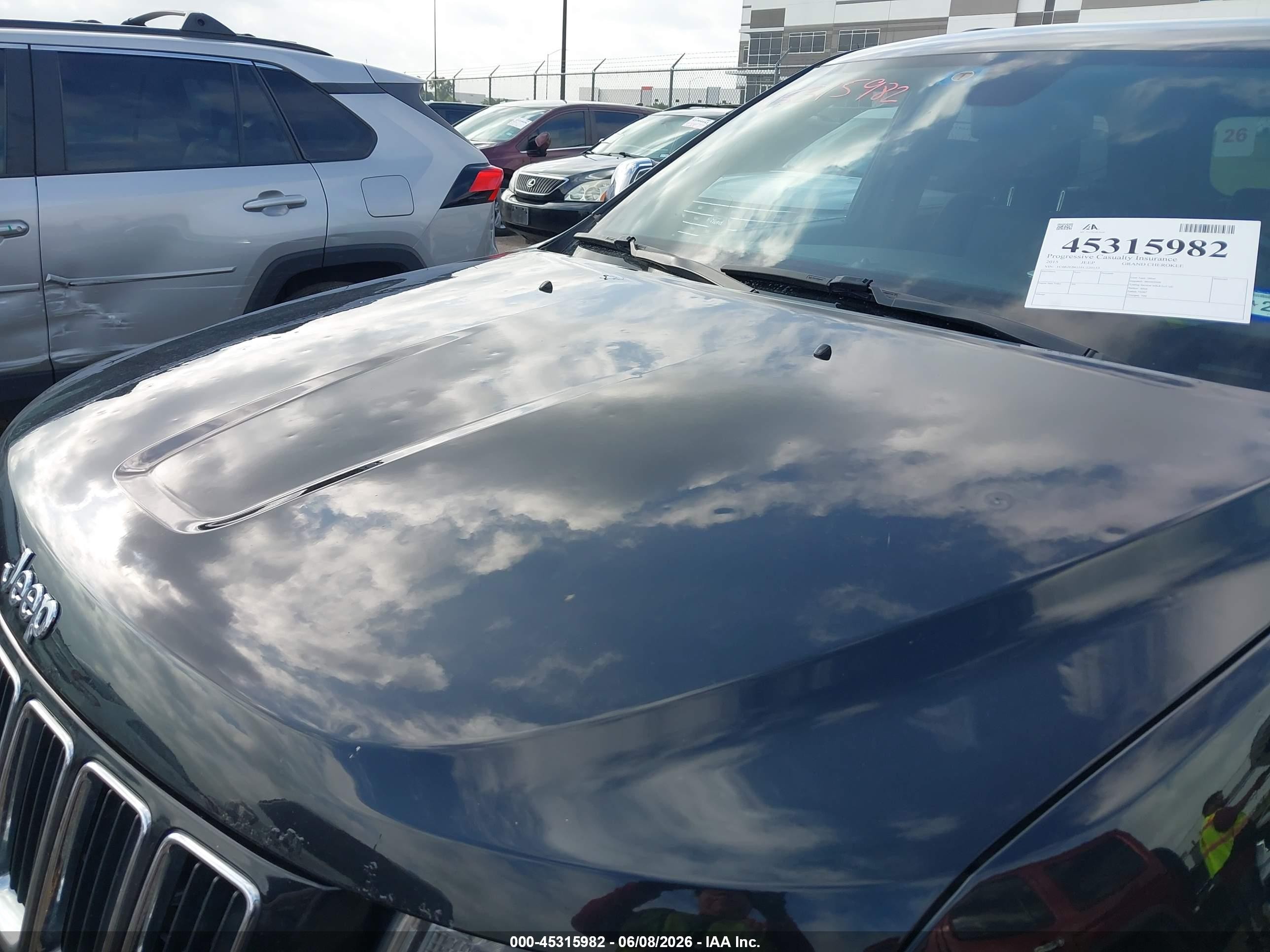 2015 Jeep Grand Cherokee Limited Black vin: 1C4RJEBG1FC220153
