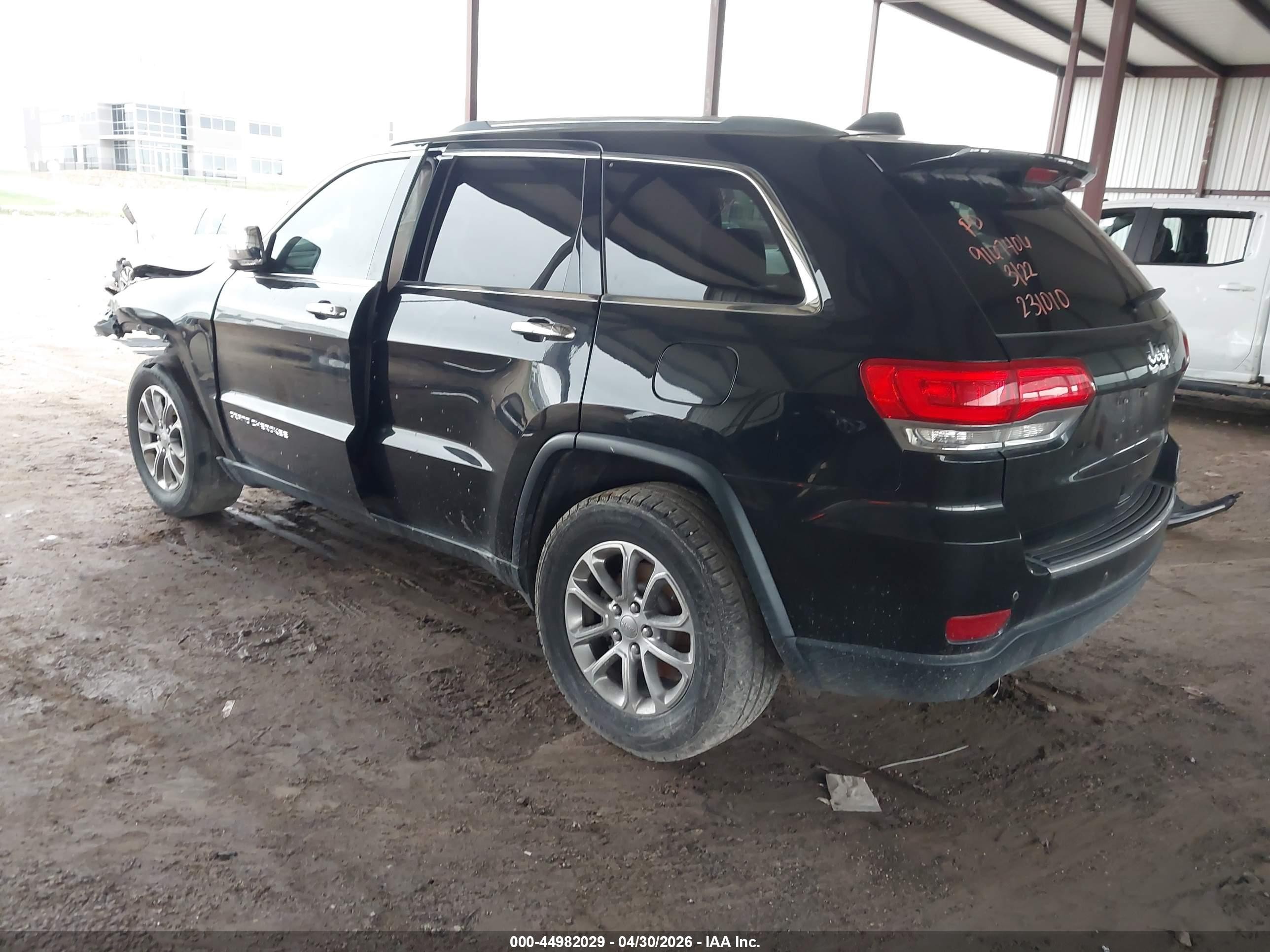 2015 Jeep Grand Cherokee Limited Black vin: 1C4RJEBG1FC231010