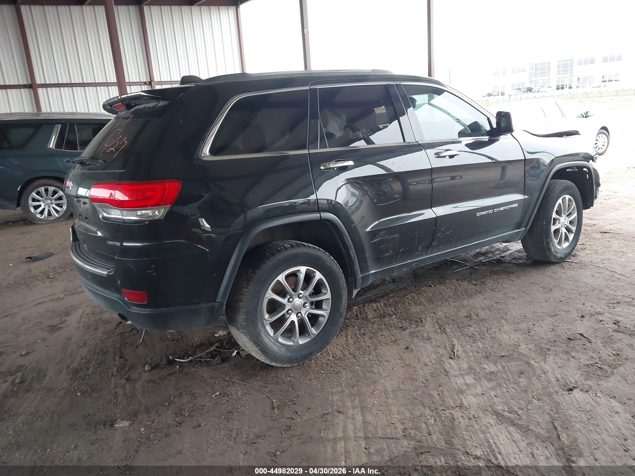 2015 Jeep Grand Cherokee Limited Black vin: 1C4RJEBG1FC231010