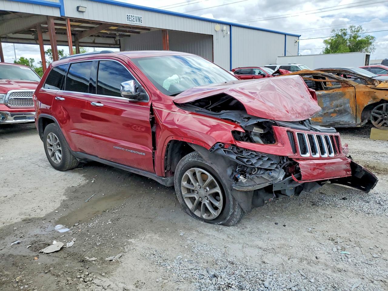 2015 Jeep Grand Cherokee Limited Red vin: 1C4RJEBG1FC616275