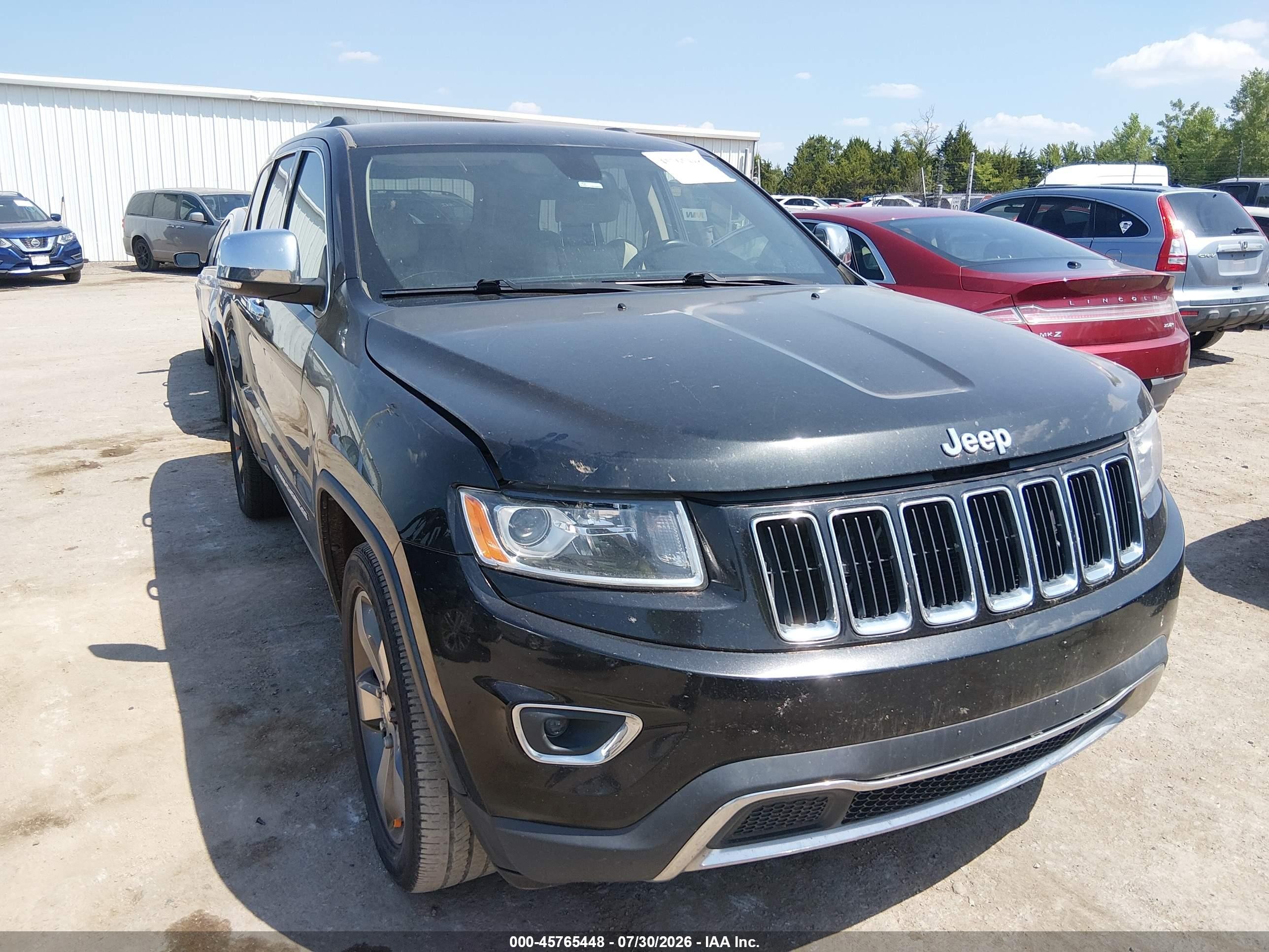 2015 Jeep Grand Cherokee Limited Black vin: 1C4RJEBG1FC629687