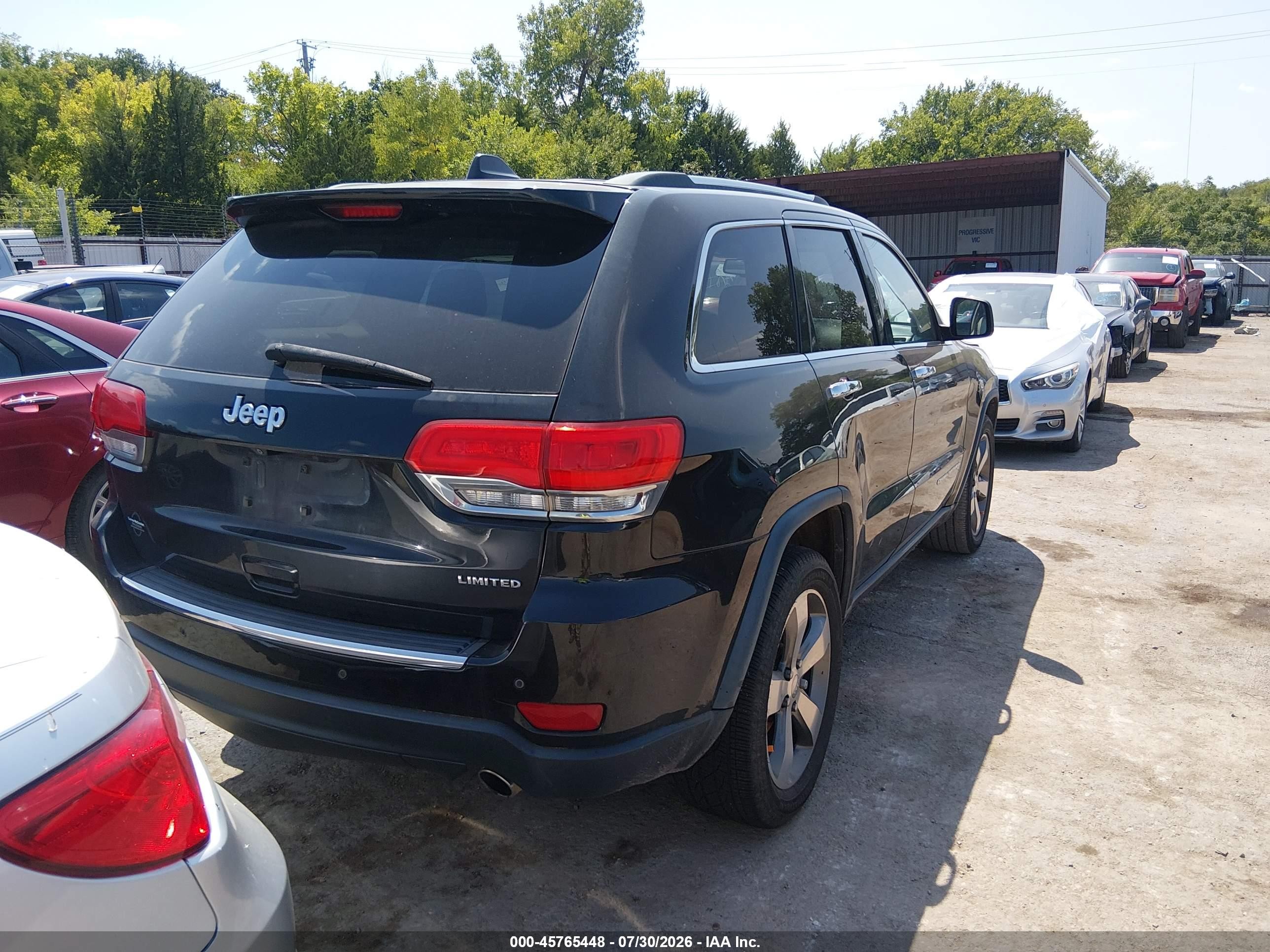 2015 Jeep Grand Cherokee Limited Black vin: 1C4RJEBG1FC629687