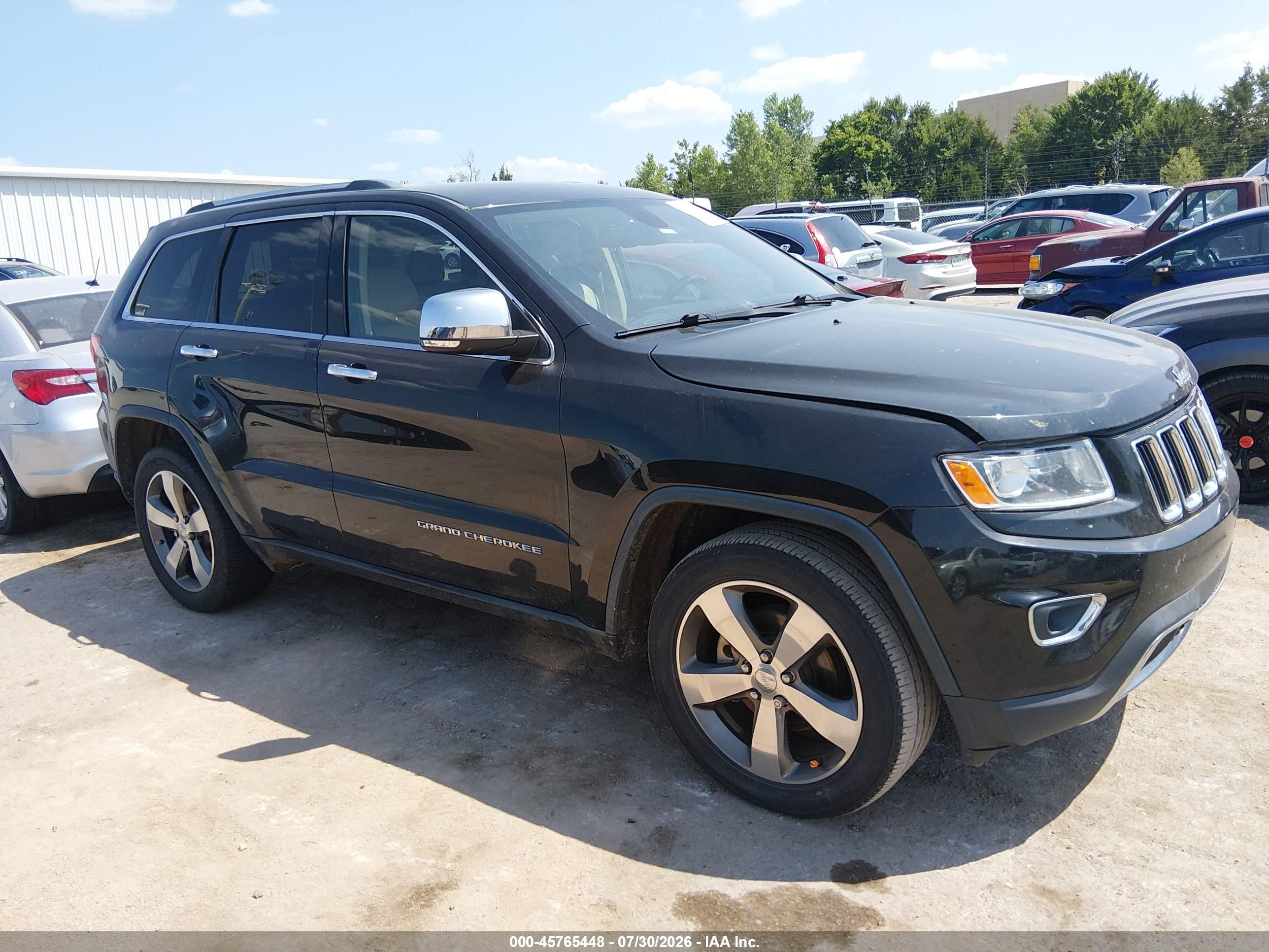 2015 Jeep Grand Cherokee Limited Black vin: 1C4RJEBG1FC629687