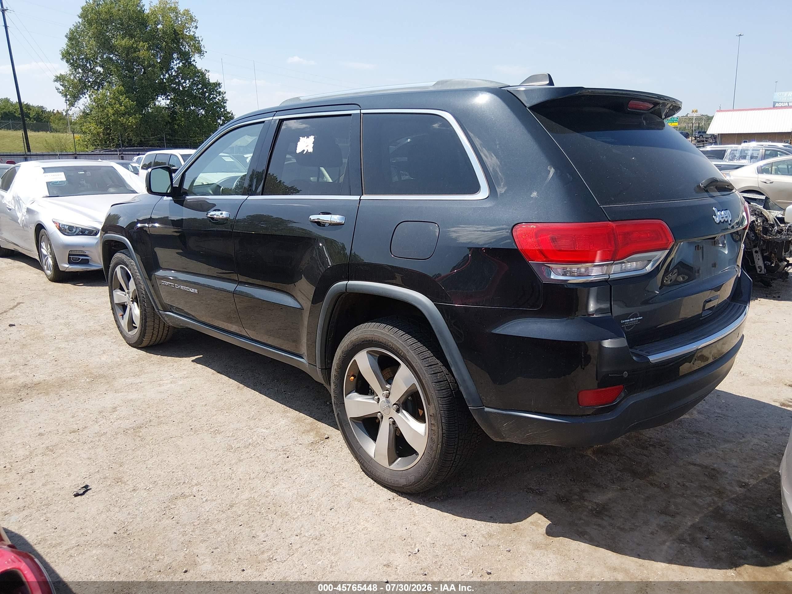 2015 Jeep Grand Cherokee Limited Black vin: 1C4RJEBG1FC629687