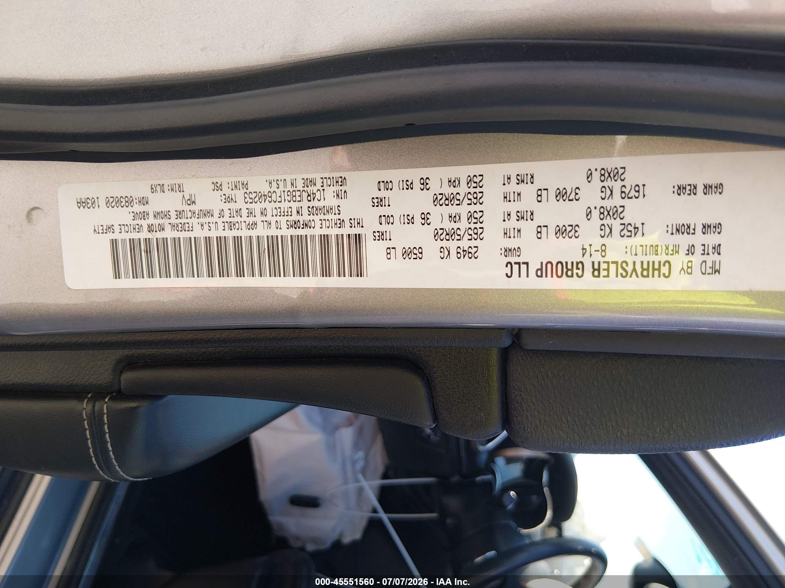 2015 Jeep Grand Cherokee Limited Silver vin: 1C4RJEBG1FC640253