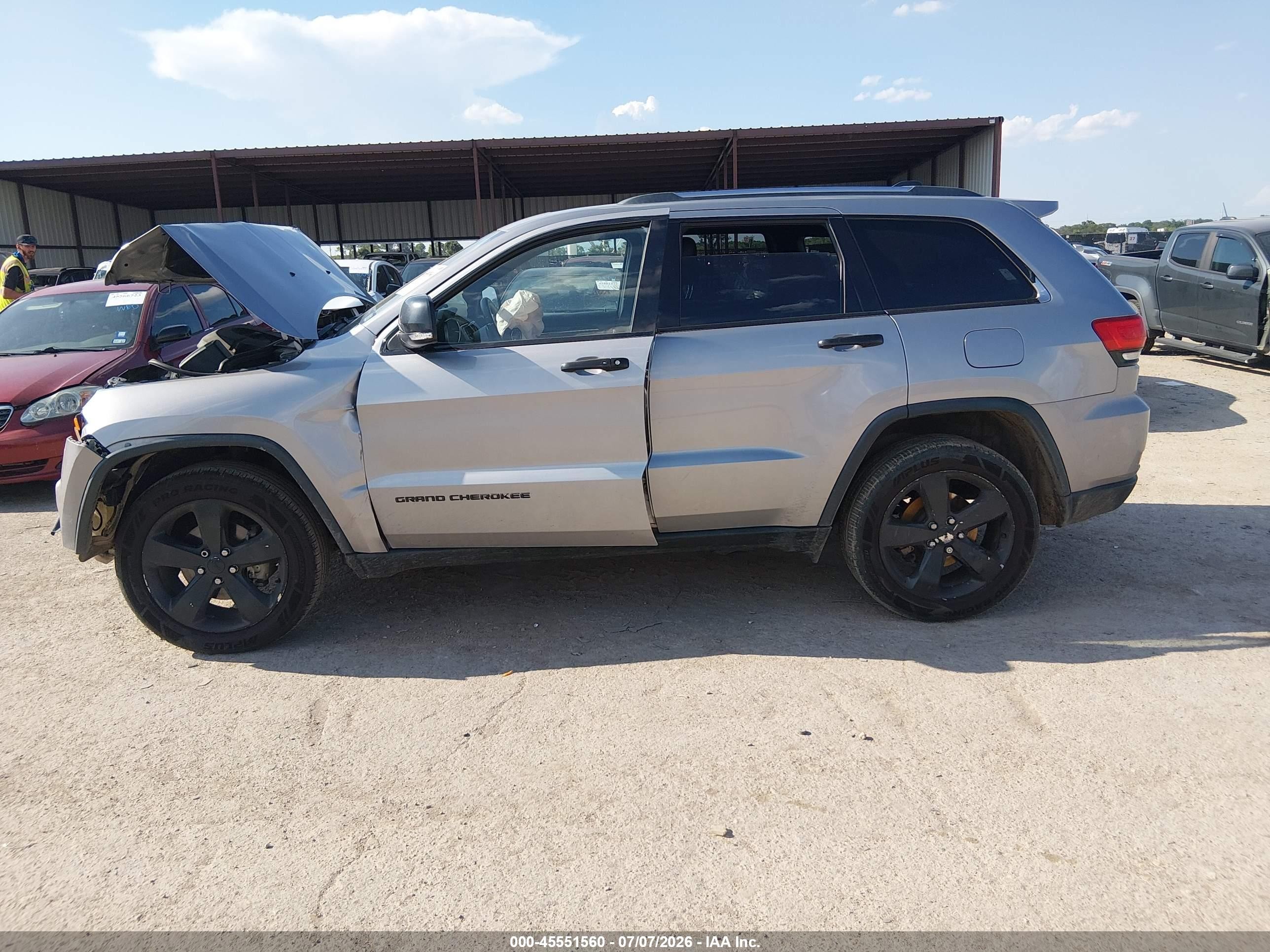 2015 Jeep Grand Cherokee Limited Silver vin: 1C4RJEBG1FC640253