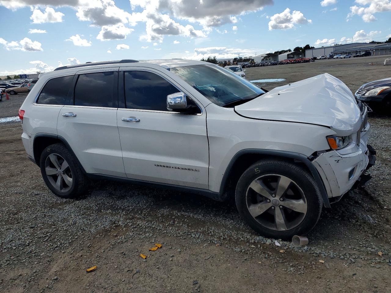 2015 Jeep Grand Cherokee Limited White vin: 1C4RJEBG1FC654461