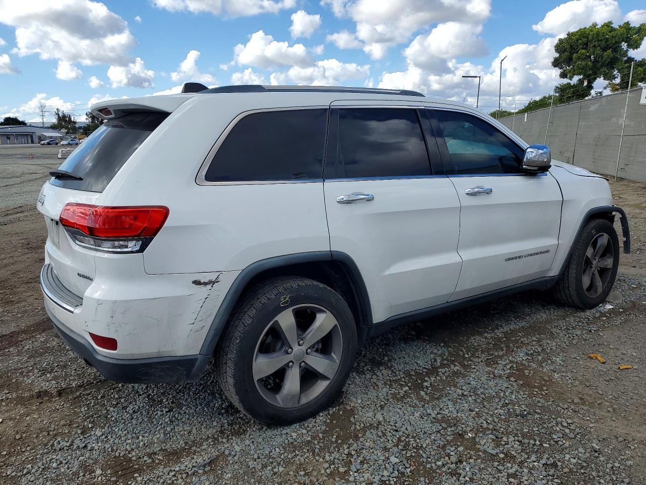 2015 Jeep Grand Cherokee Limited White vin: 1C4RJEBG1FC654461