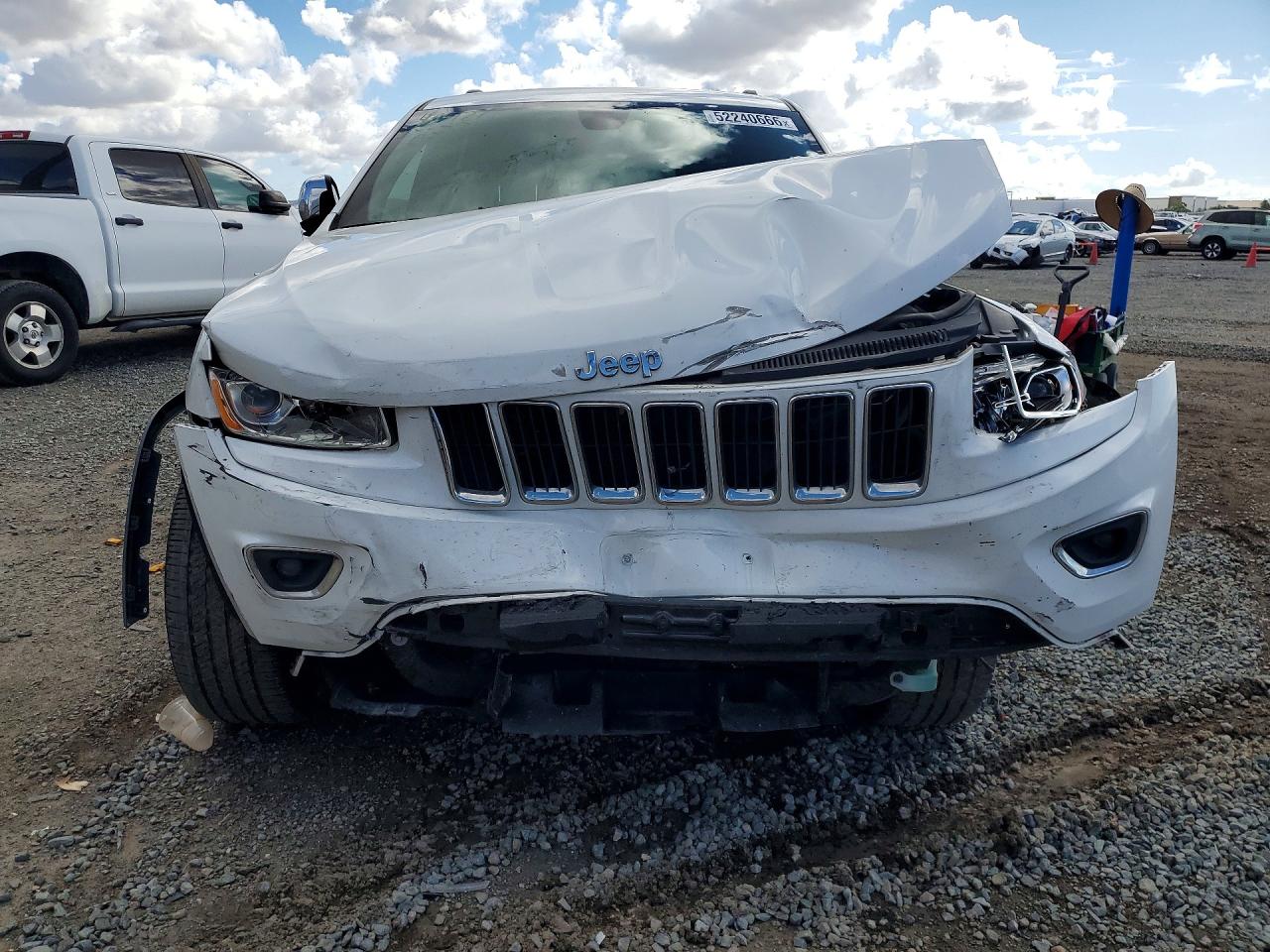 2015 Jeep Grand Cherokee Limited White vin: 1C4RJEBG1FC654461