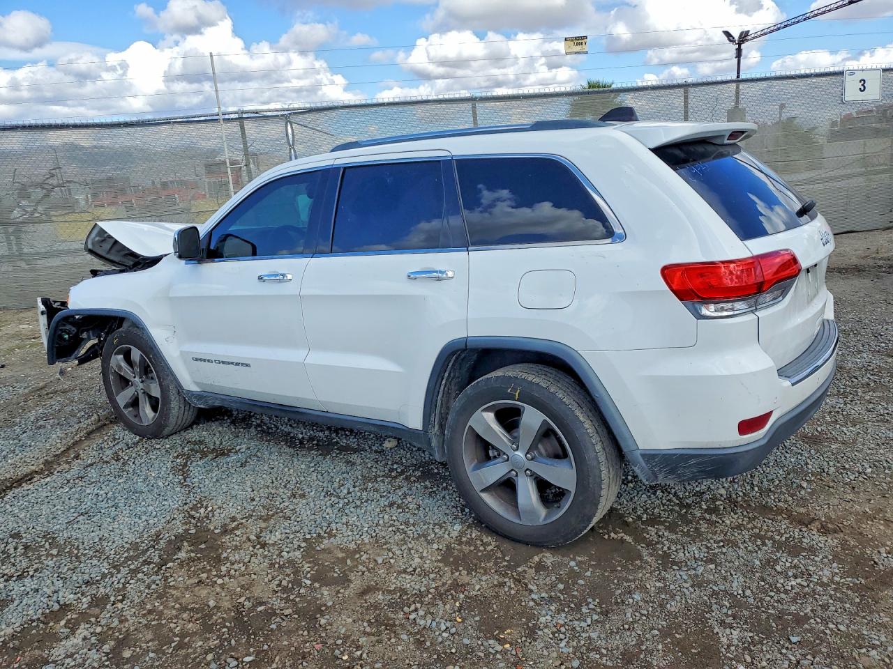 2015 Jeep Grand Cherokee Limited White vin: 1C4RJEBG1FC654461