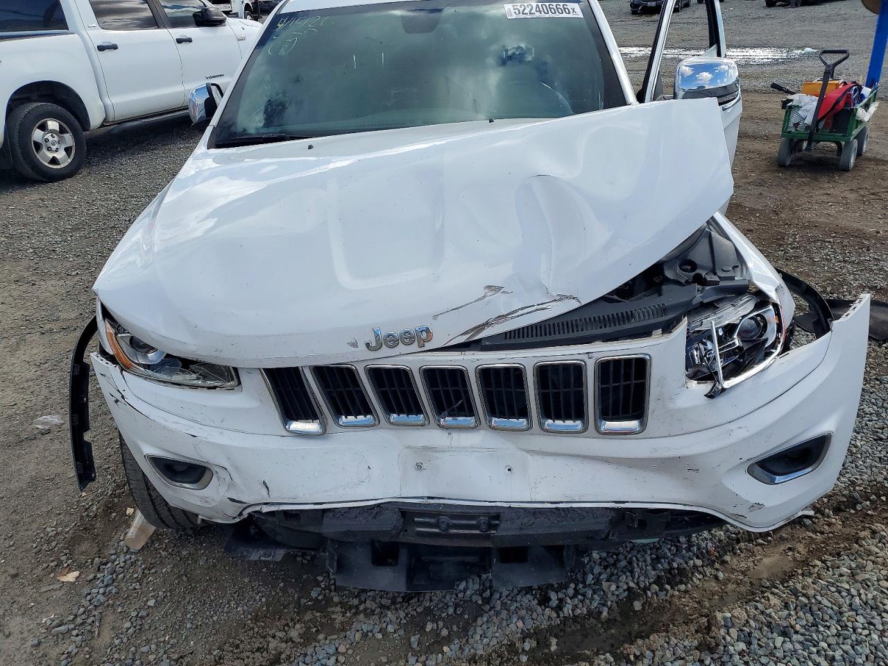 2015 Jeep Grand Cherokee Limited White vin: 1C4RJEBG1FC654461