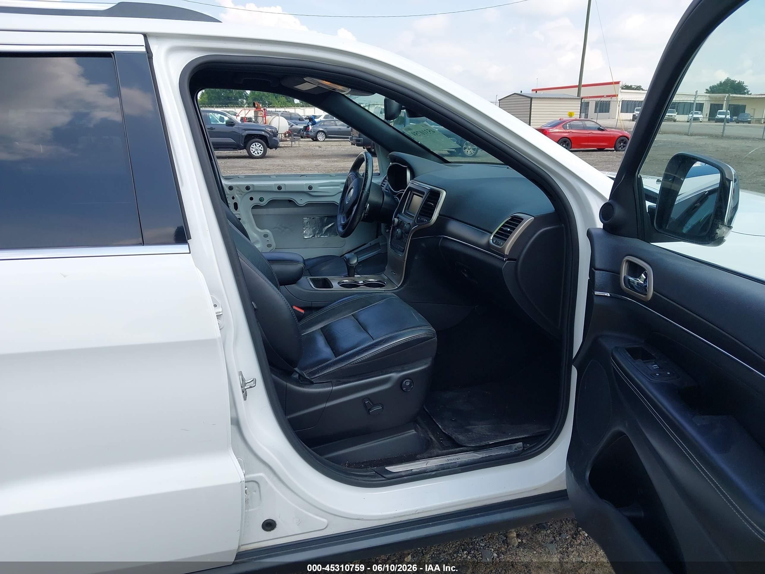 2015 Jeep Grand Cherokee Limited White vin: 1C4RJEBG1FC727506