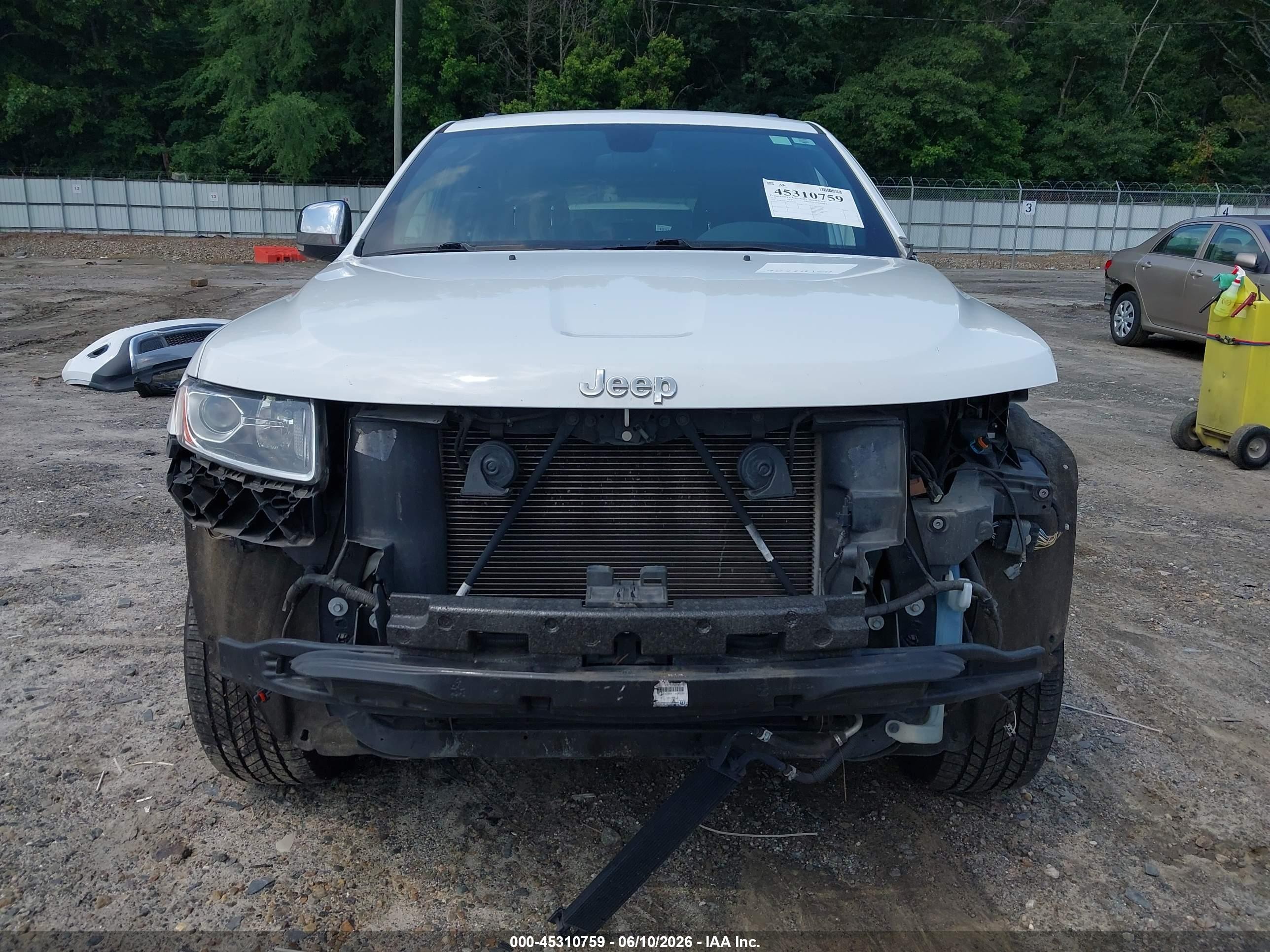2015 Jeep Grand Cherokee Limited White vin: 1C4RJEBG1FC727506