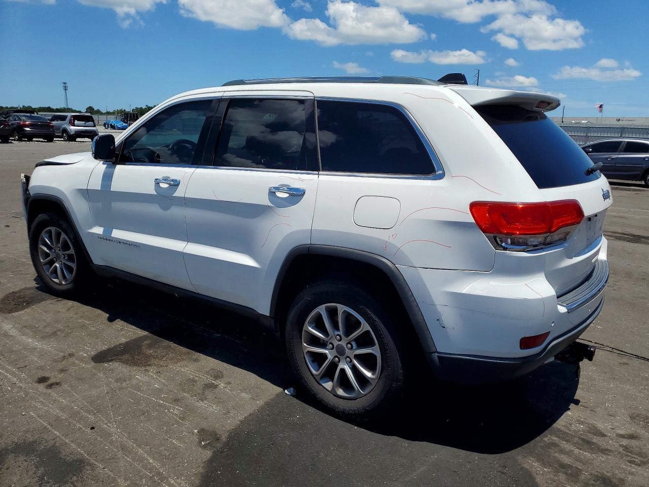 2015 Jeep Grand Cherokee Limited White vin: 1C4RJEBG1FC741115