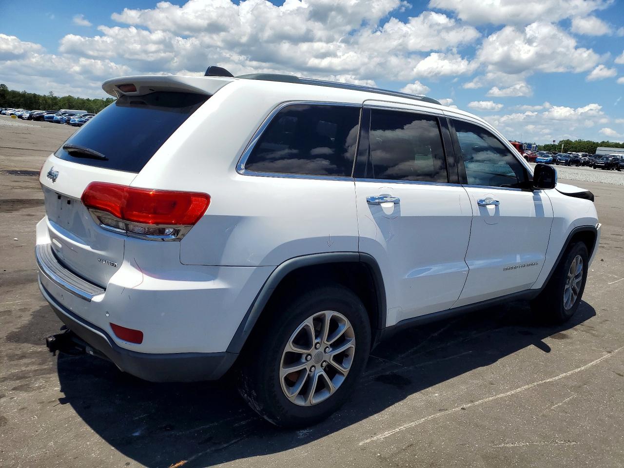 2015 Jeep Grand Cherokee Limited White vin: 1C4RJEBG1FC741115