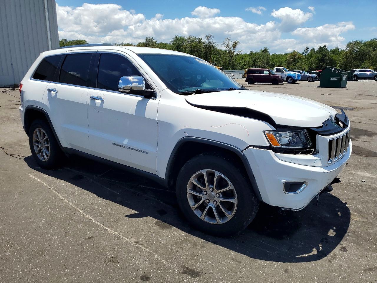 2015 Jeep Grand Cherokee Limited White vin: 1C4RJEBG1FC741115