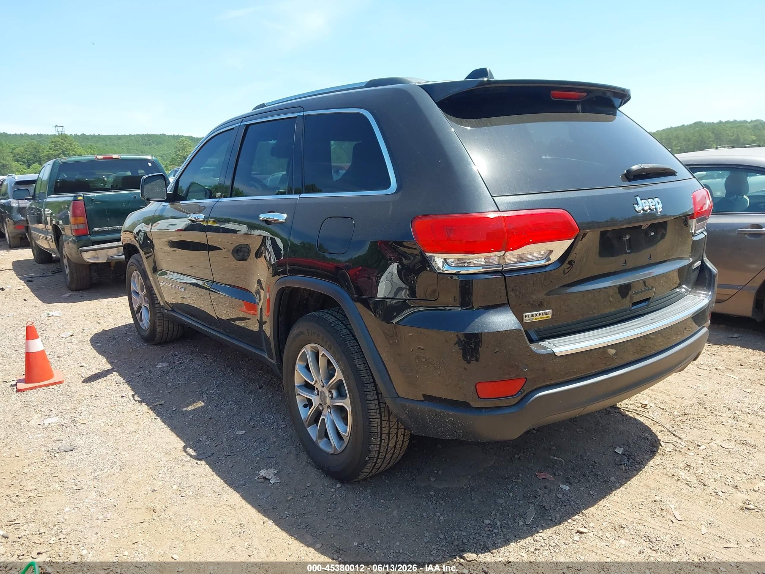 2015 Jeep Grand Cherokee Limited Black vin: 1C4RJEBG1FC754916