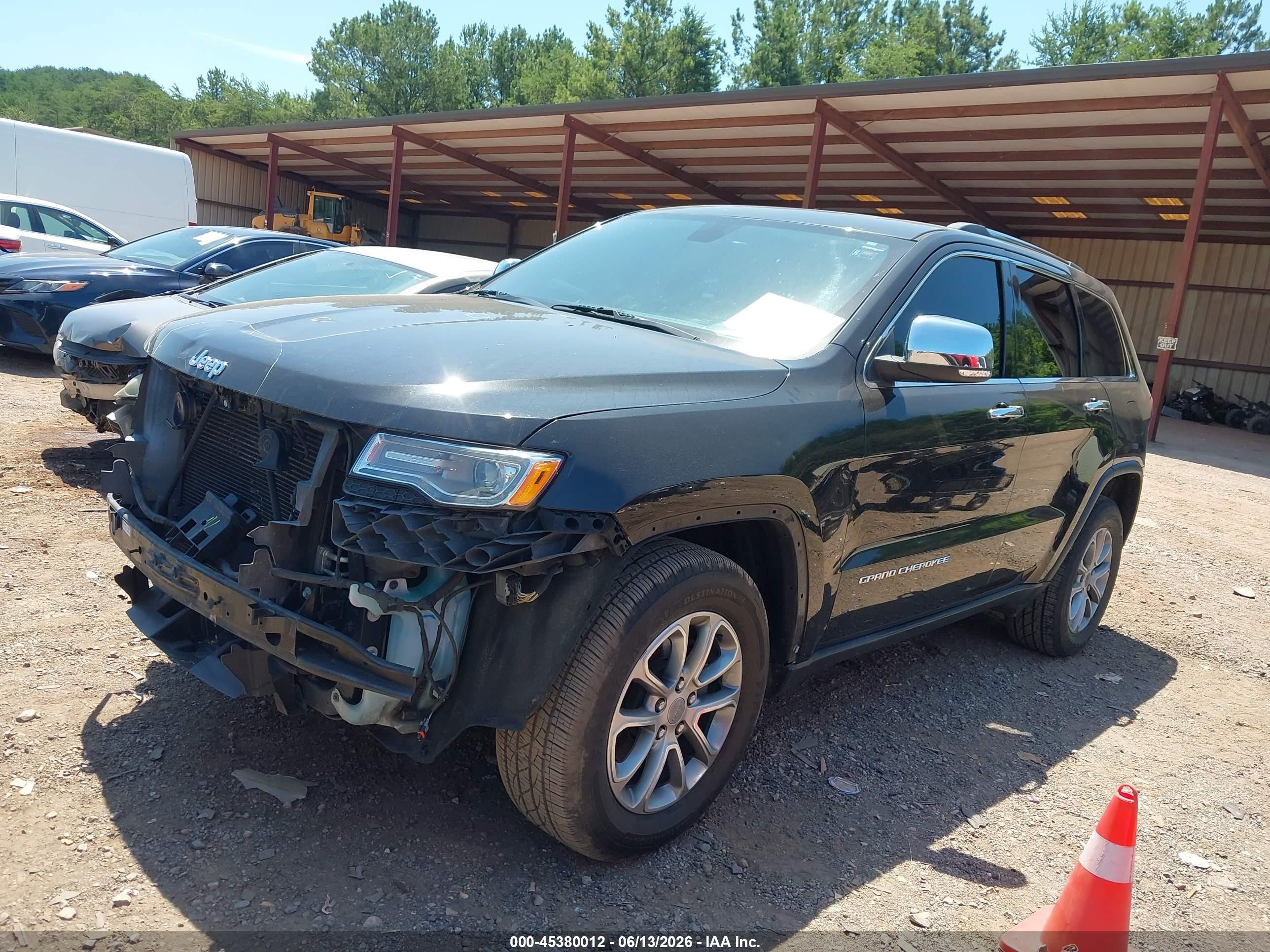 2015 Jeep Grand Cherokee Limited Black vin: 1C4RJEBG1FC754916