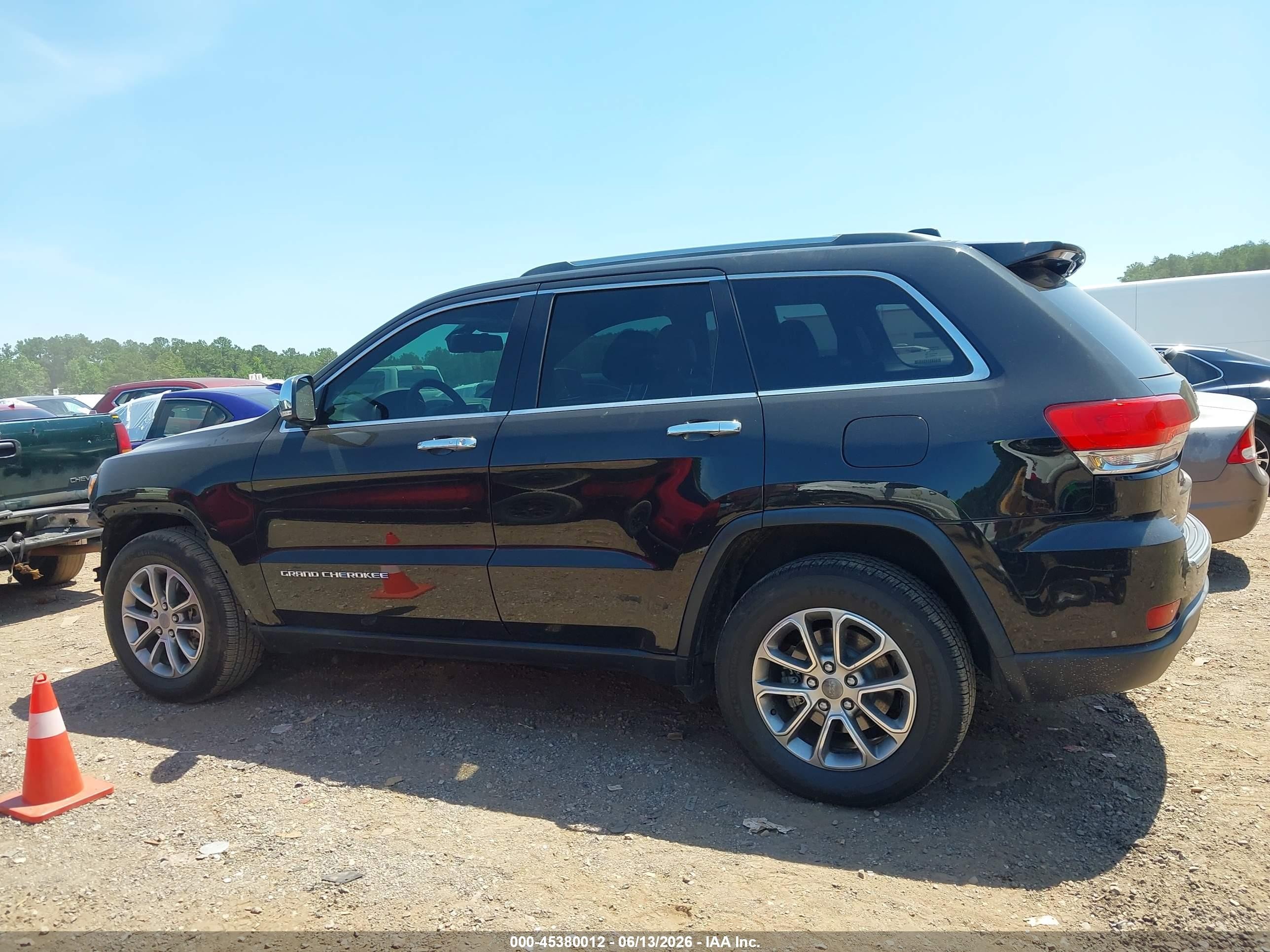 2015 Jeep Grand Cherokee Limited Black vin: 1C4RJEBG1FC754916