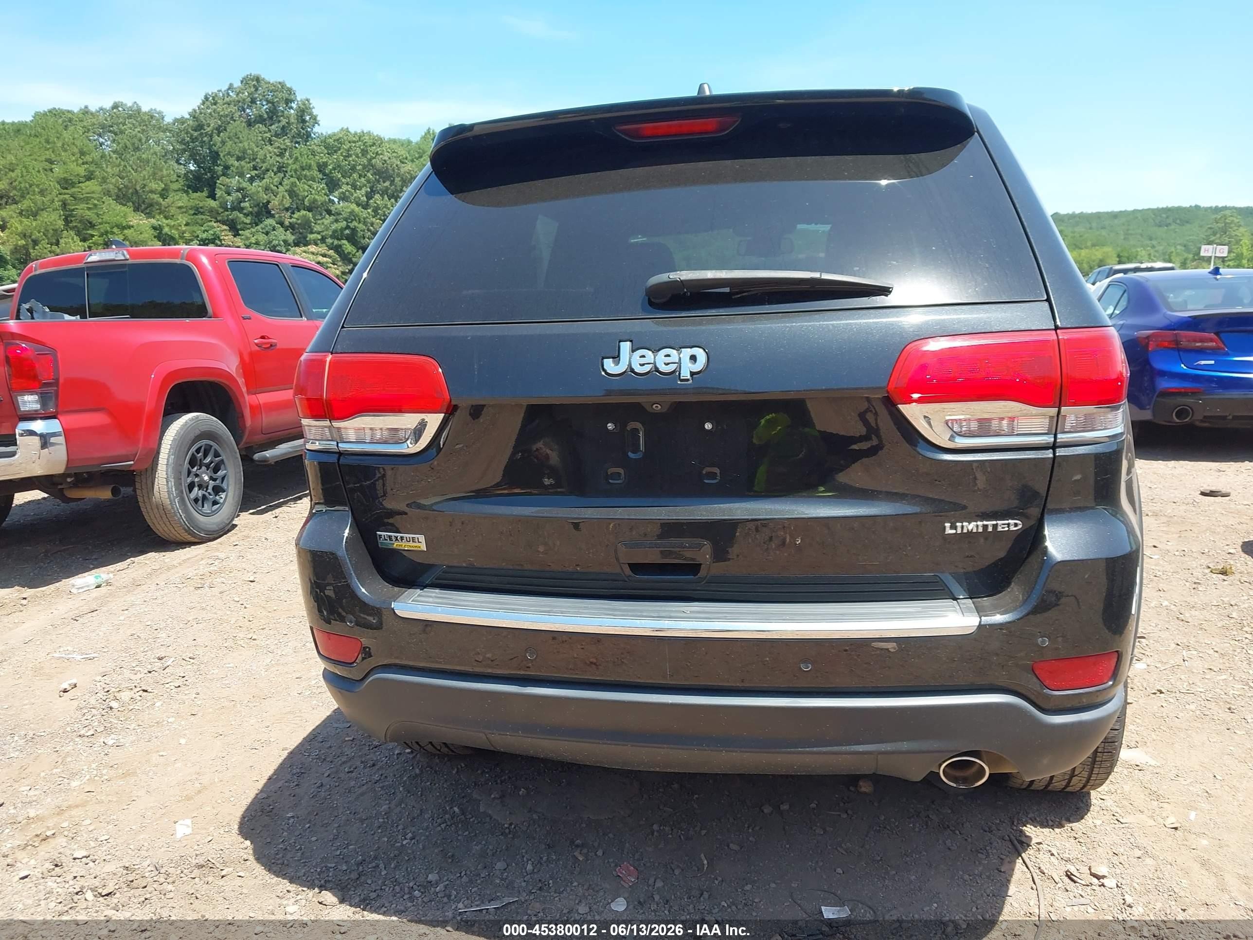 2015 Jeep Grand Cherokee Limited Black vin: 1C4RJEBG1FC754916