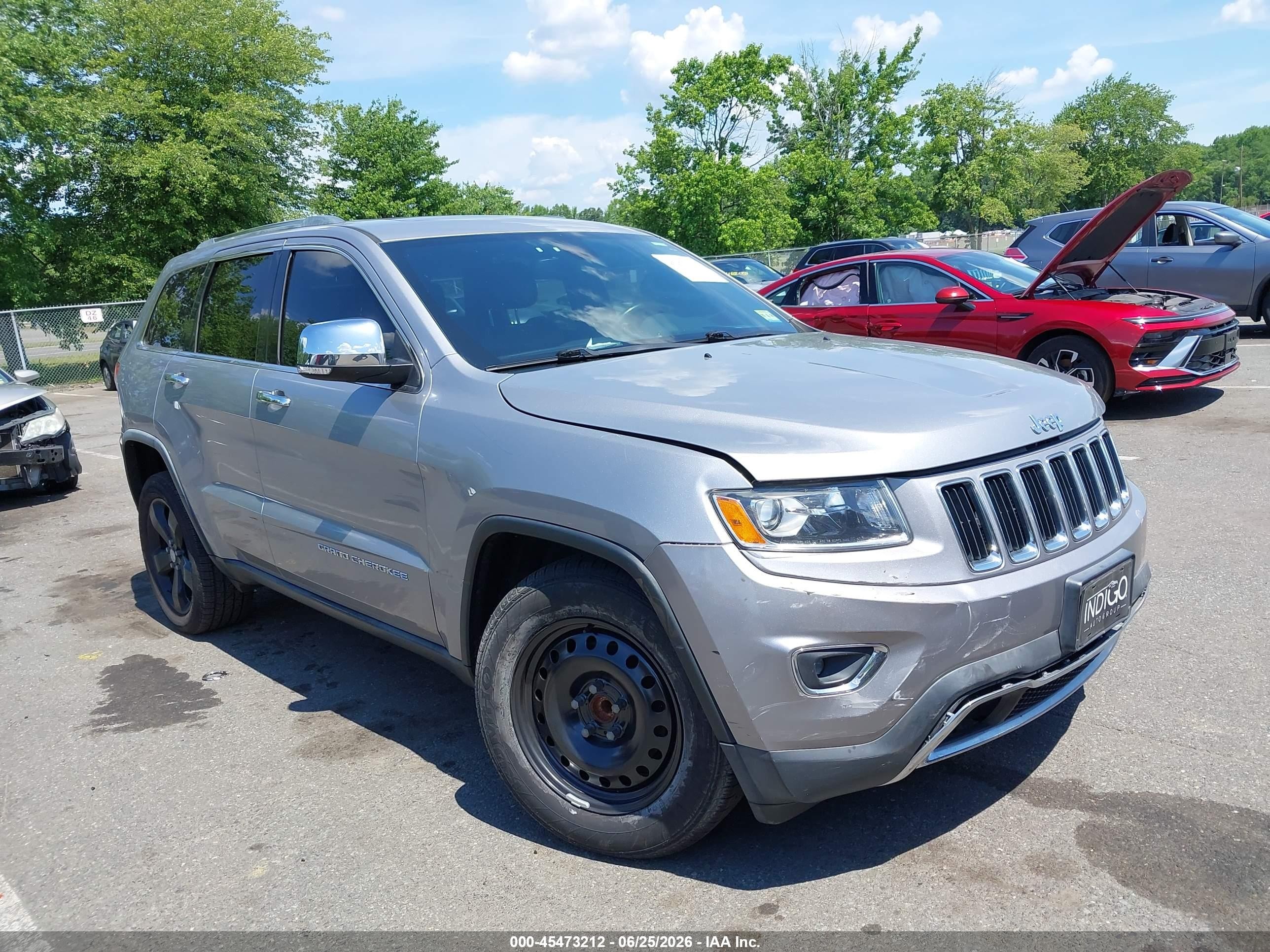 2015 Jeep Grand Cherokee Limited Silver vin: 1C4RJEBG1FC808554