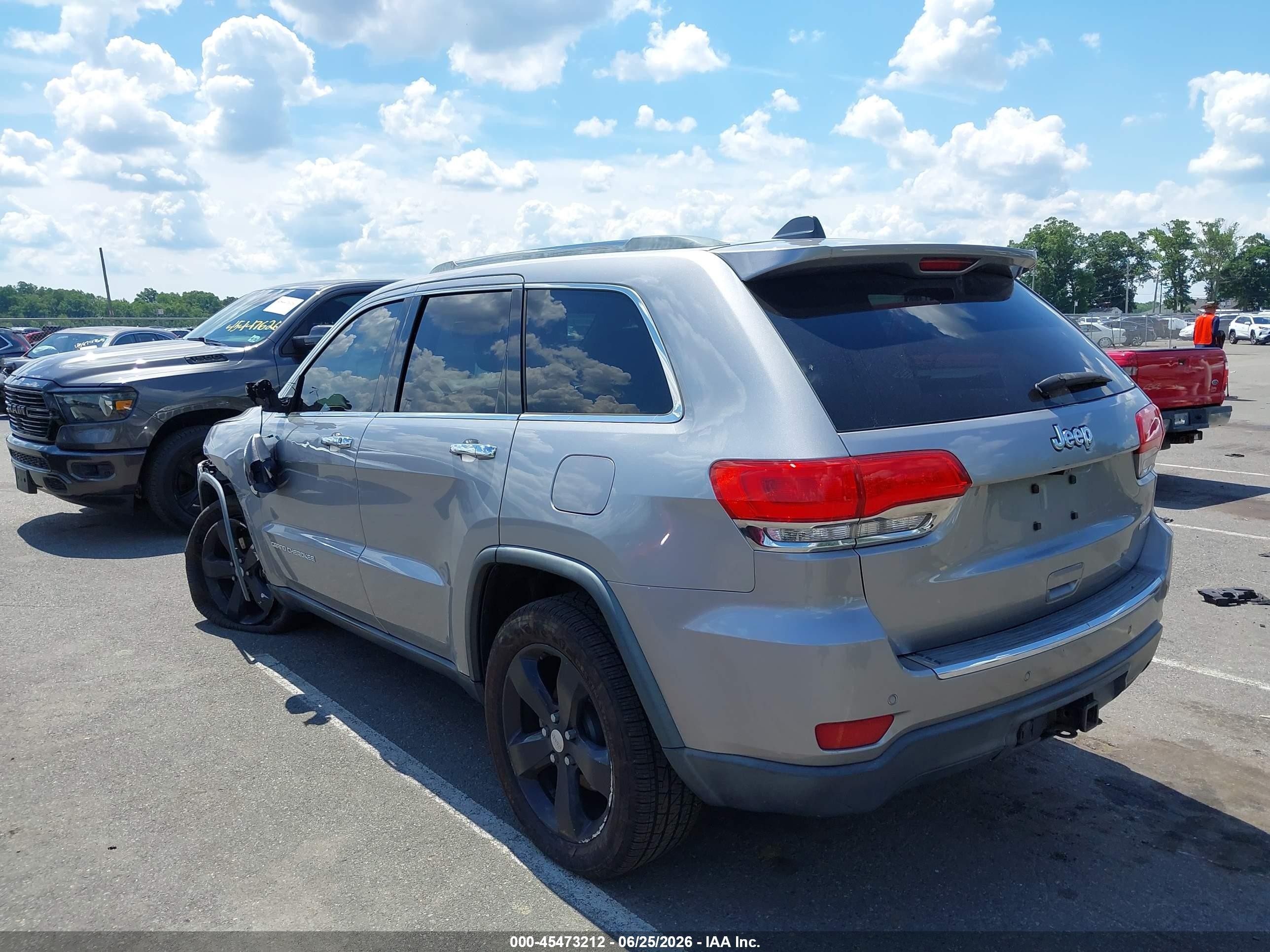 2015 Jeep Grand Cherokee Limited Silver vin: 1C4RJEBG1FC808554