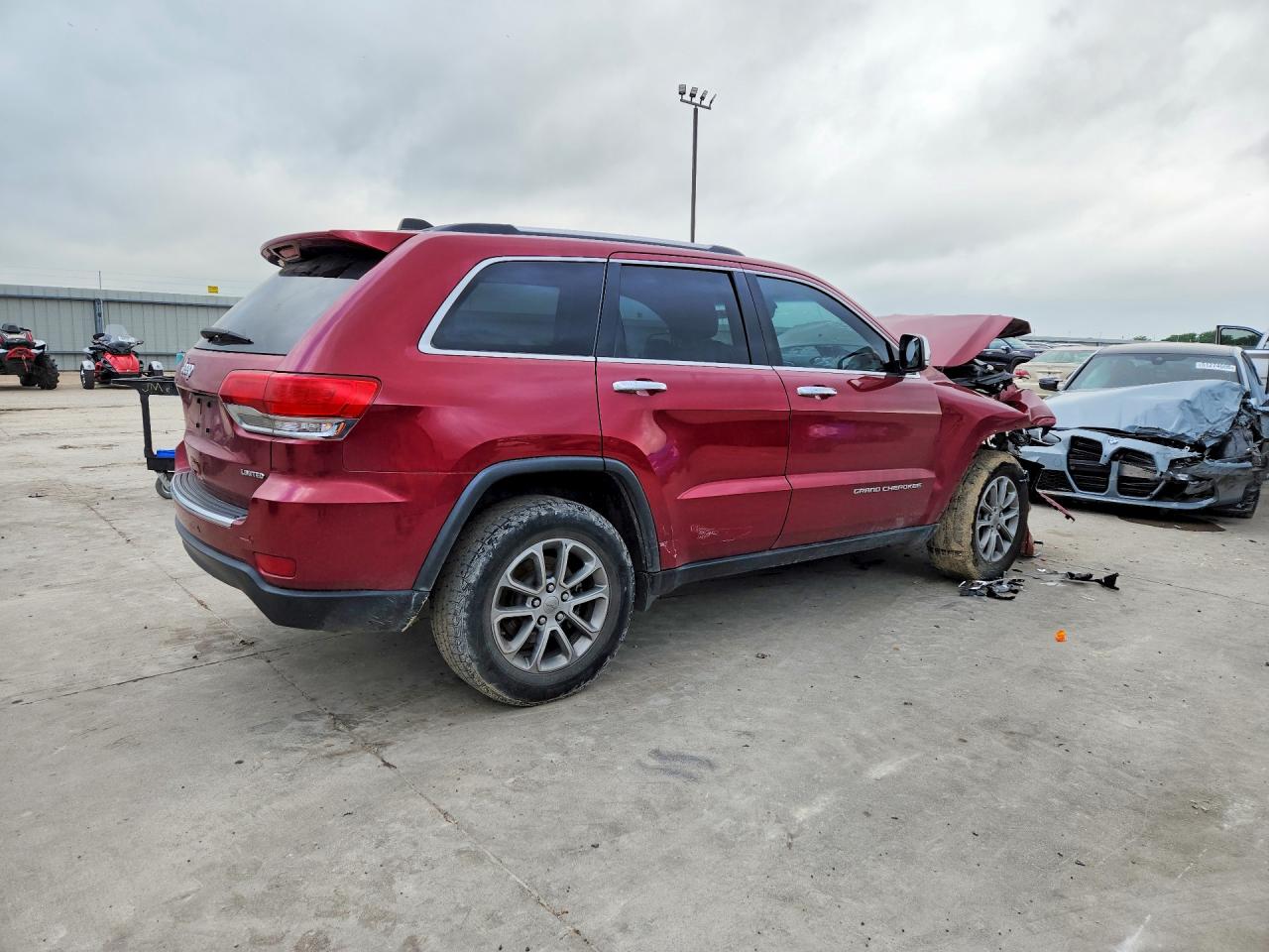 2015 Jeep Grand Cherokee Limited Red vin: 1C4RJEBG1FC856443