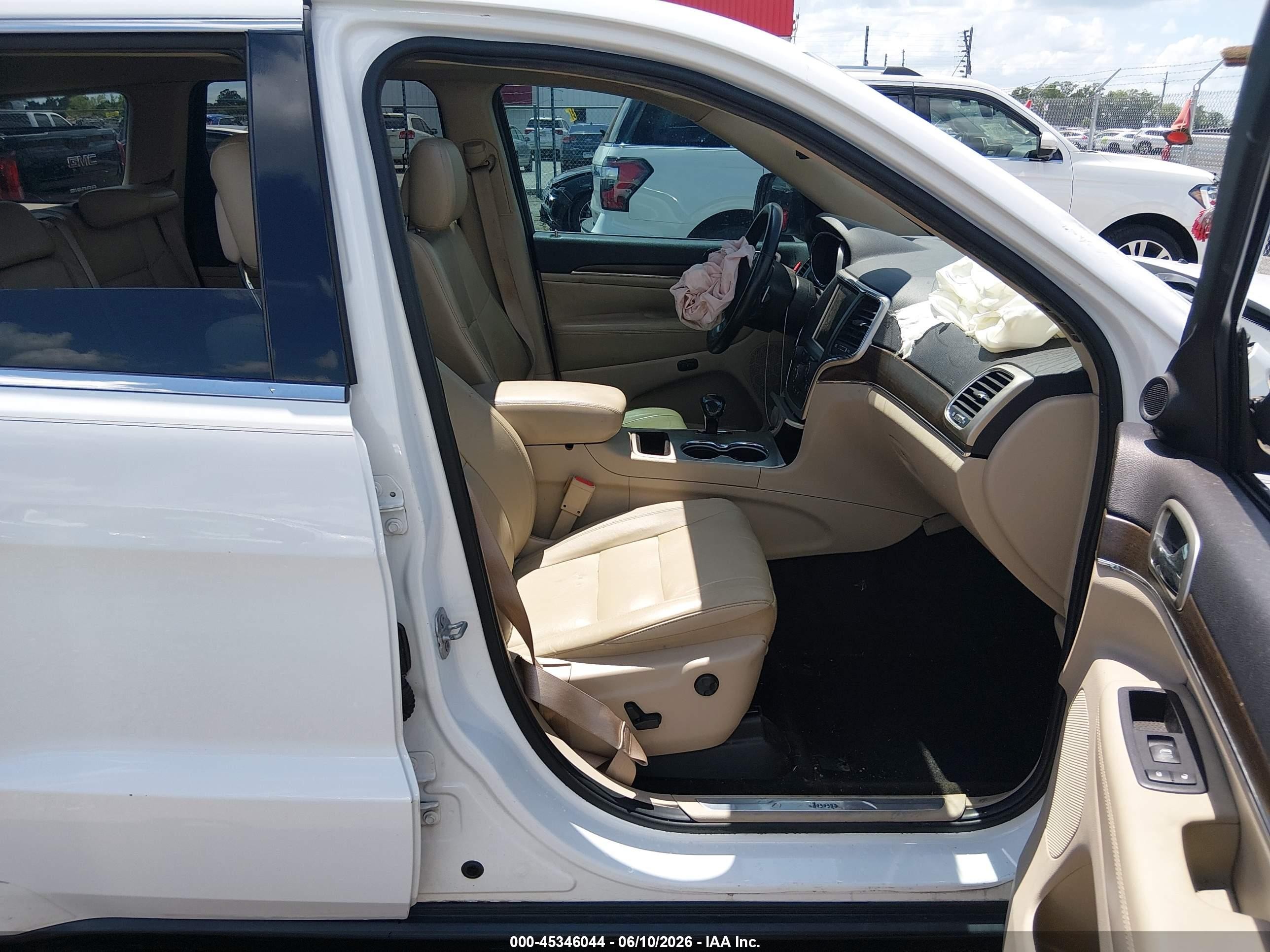 2015 Jeep Grand Cherokee Limited White vin: 1C4RJEBG1FC904121