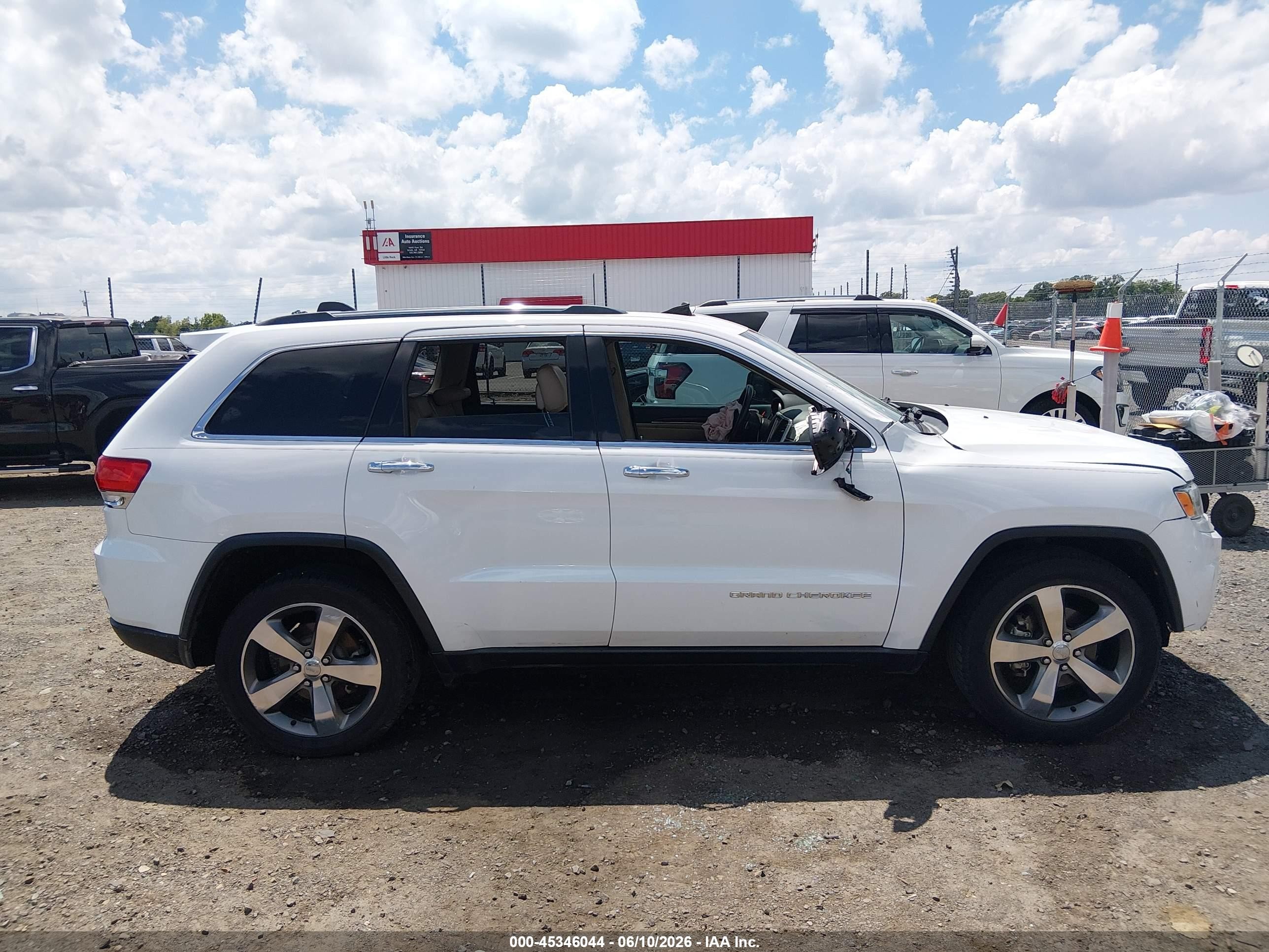 2015 Jeep Grand Cherokee Limited White vin: 1C4RJEBG1FC904121