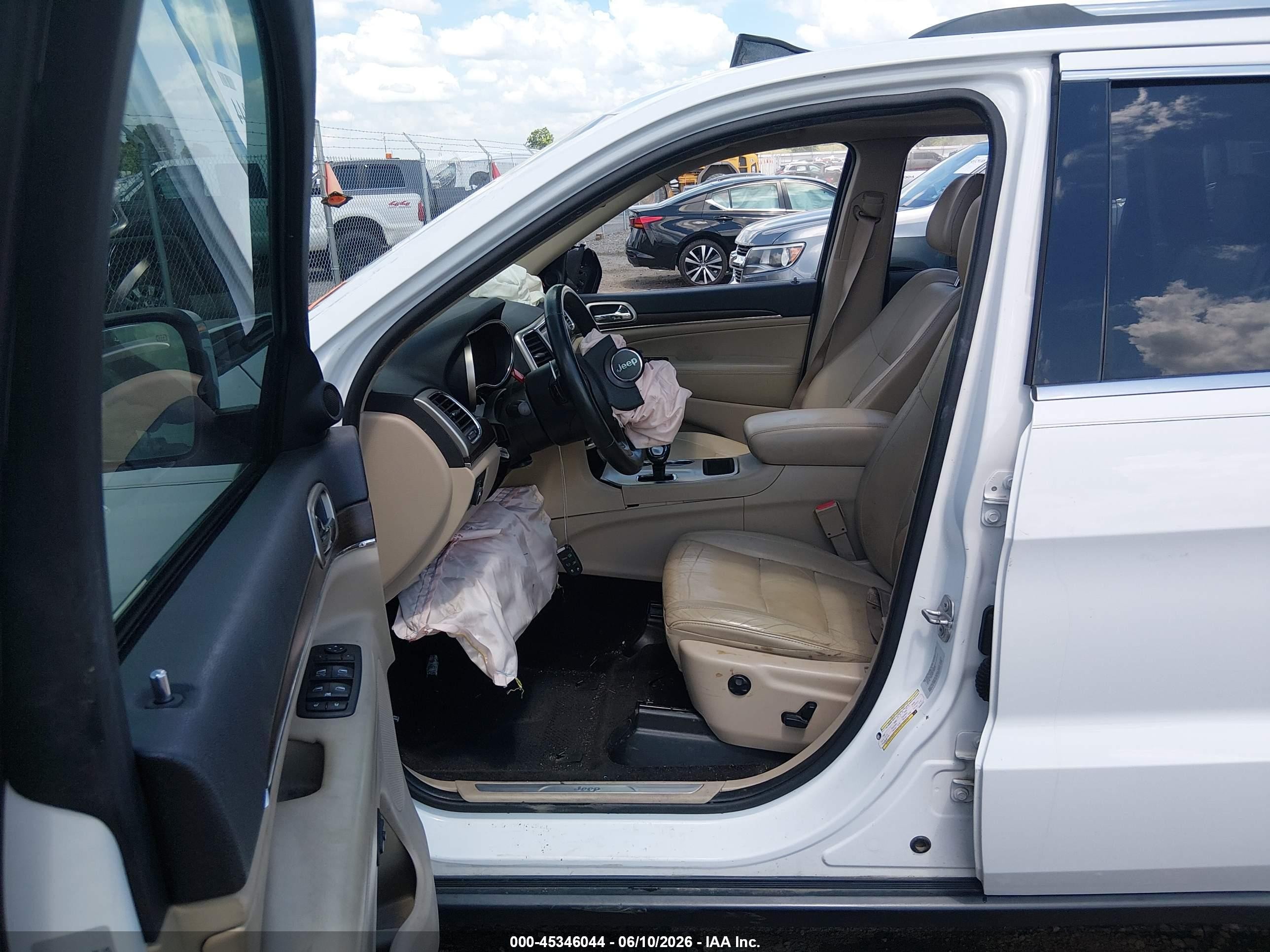 2015 Jeep Grand Cherokee Limited White vin: 1C4RJEBG1FC904121