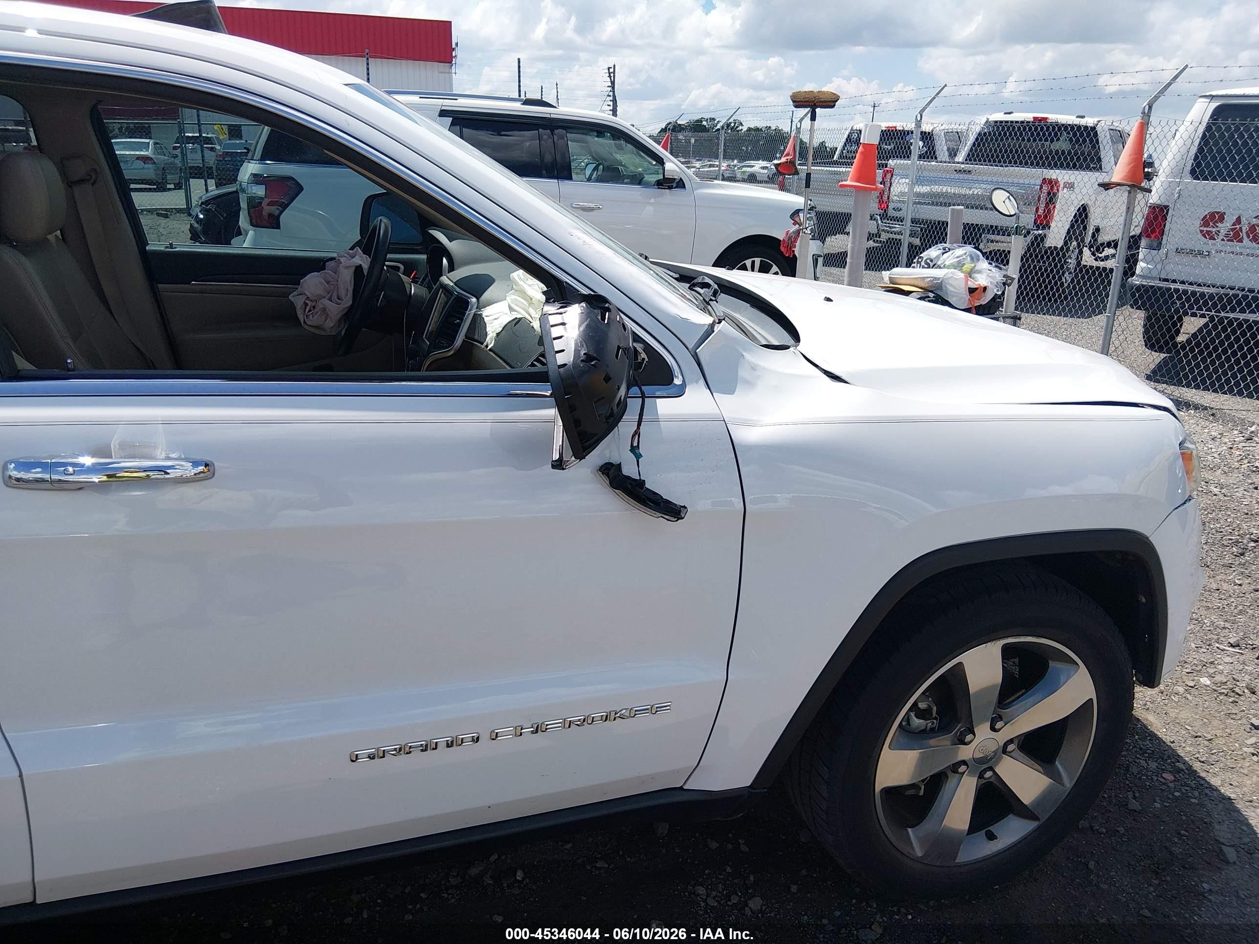 2015 Jeep Grand Cherokee Limited White vin: 1C4RJEBG1FC904121