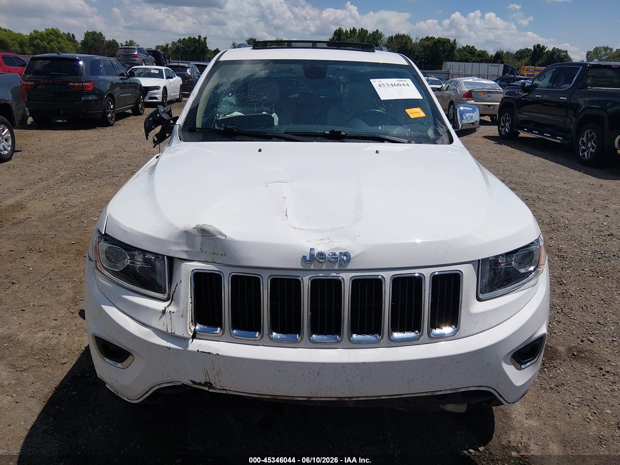 2015 Jeep Grand Cherokee Limited White vin: 1C4RJEBG1FC904121