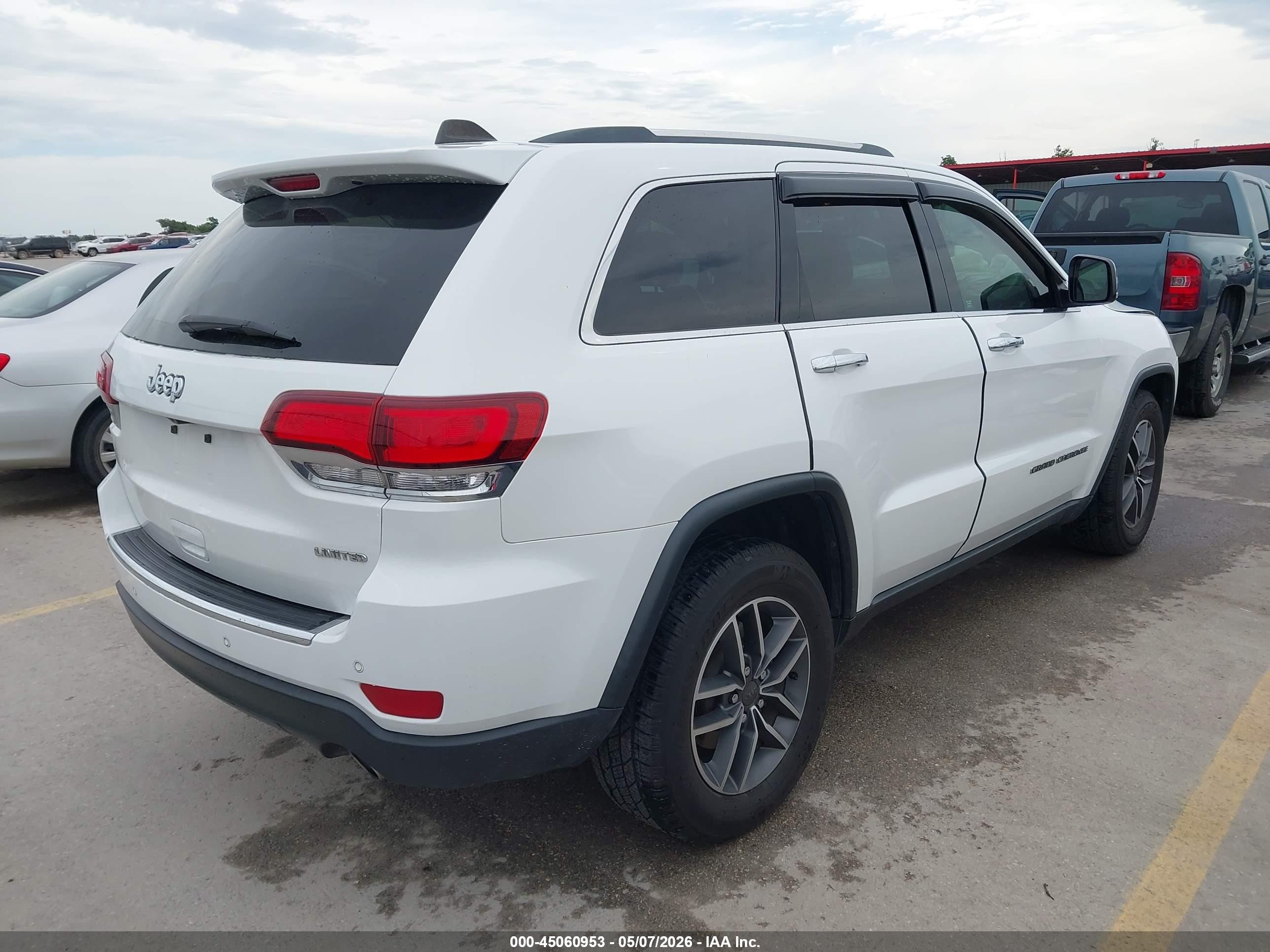 2021 Jeep Grand Cherokee Limited 4x2 White vin: 1C4RJEBG1MC873756