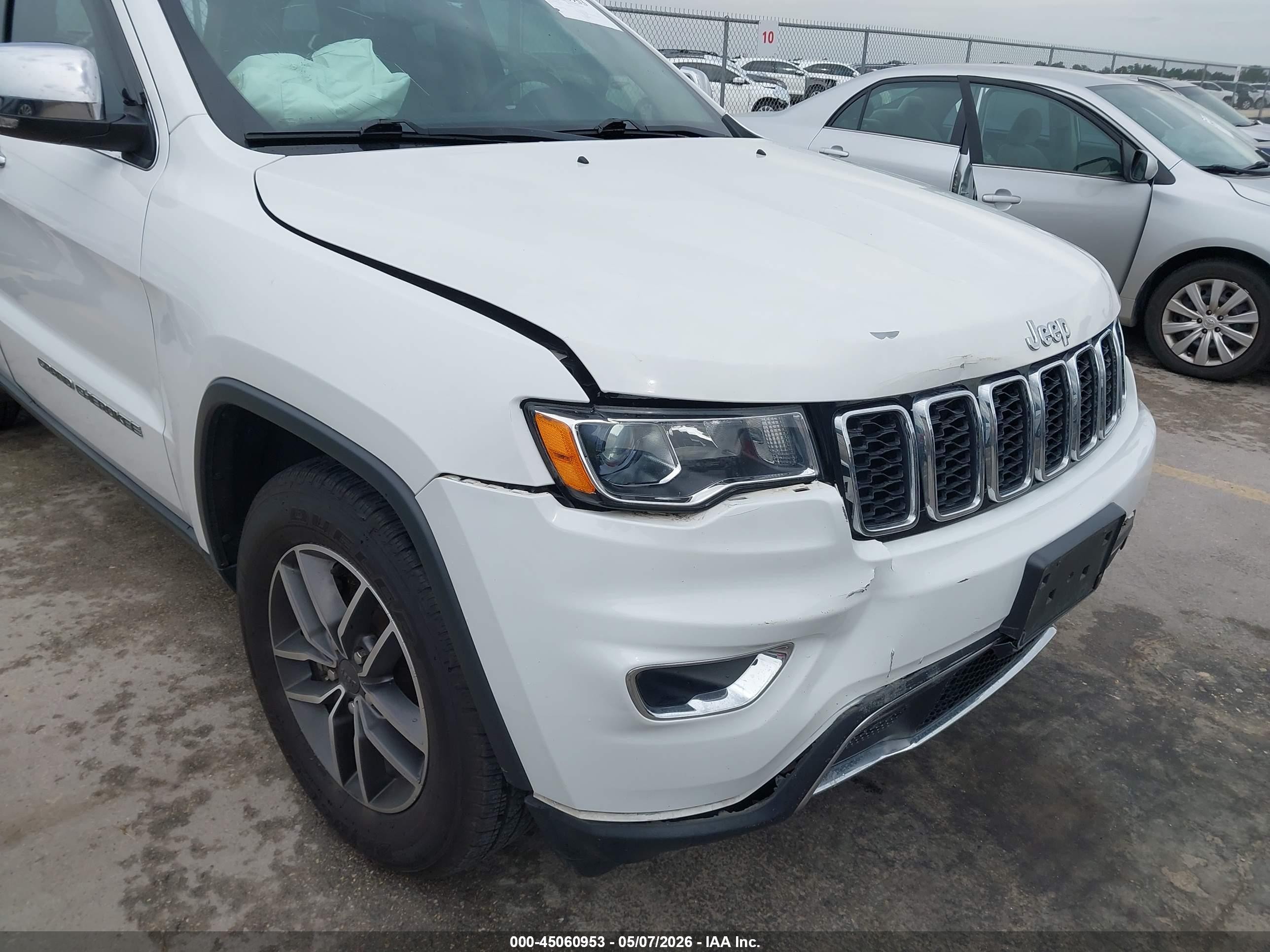 2021 Jeep Grand Cherokee Limited 4x2 White vin: 1C4RJEBG1MC873756