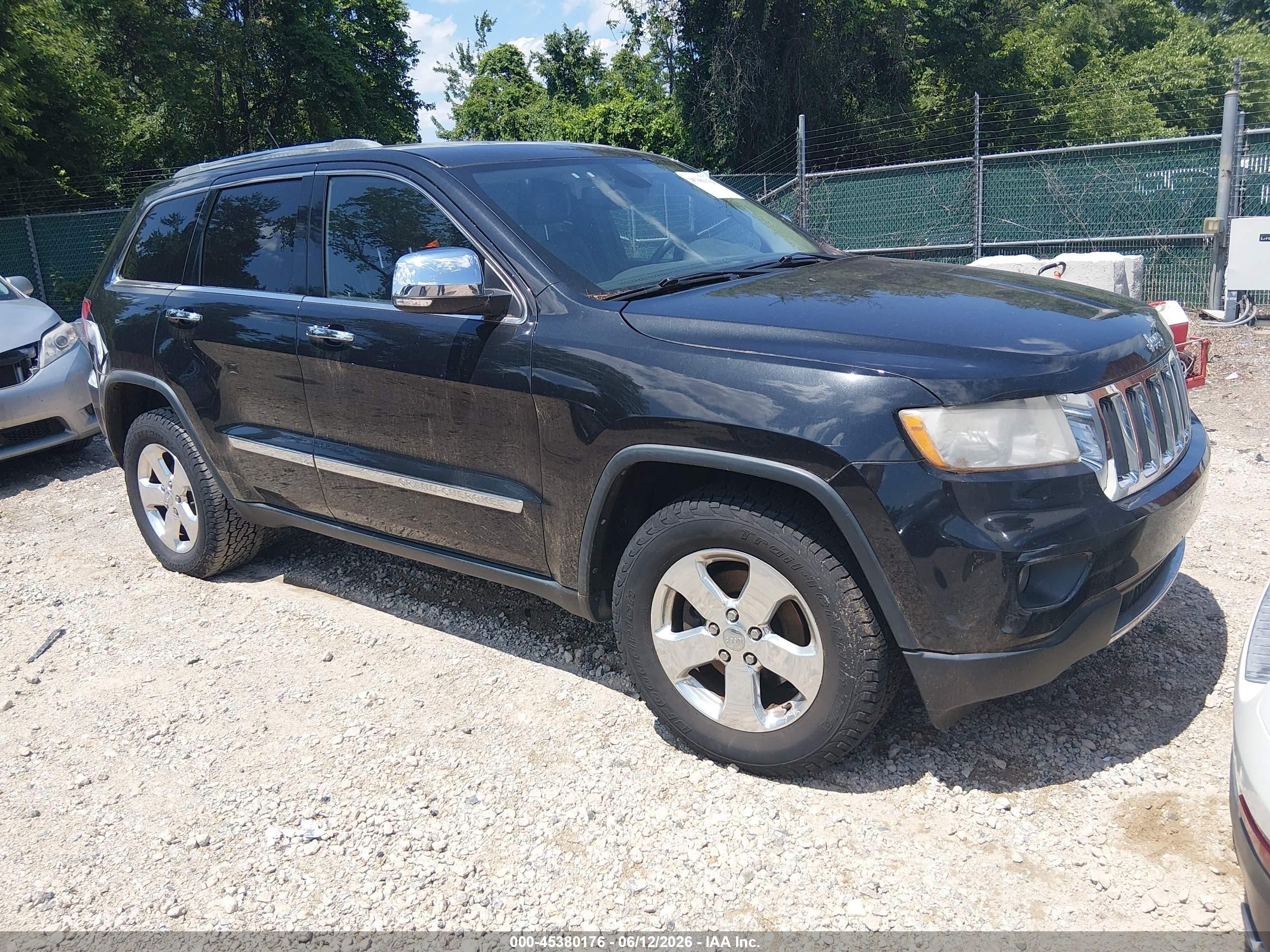 2012 Jeep Grand Cherokee Limited Black vin: 1C4RJEBG2CC305160