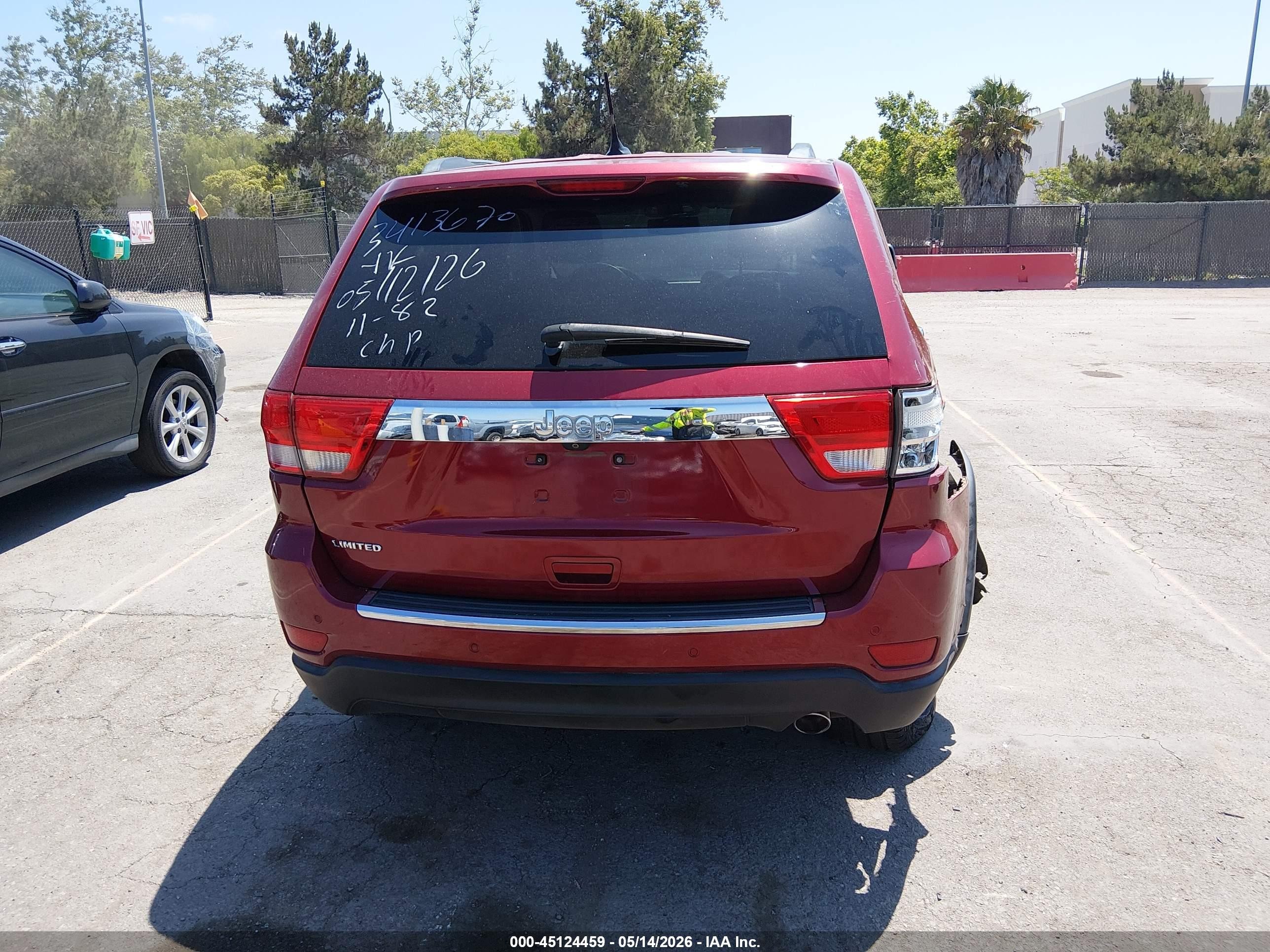 2013 Jeep Grand Cherokee Limited Burgundy vin: 1C4RJEBG2DC606402