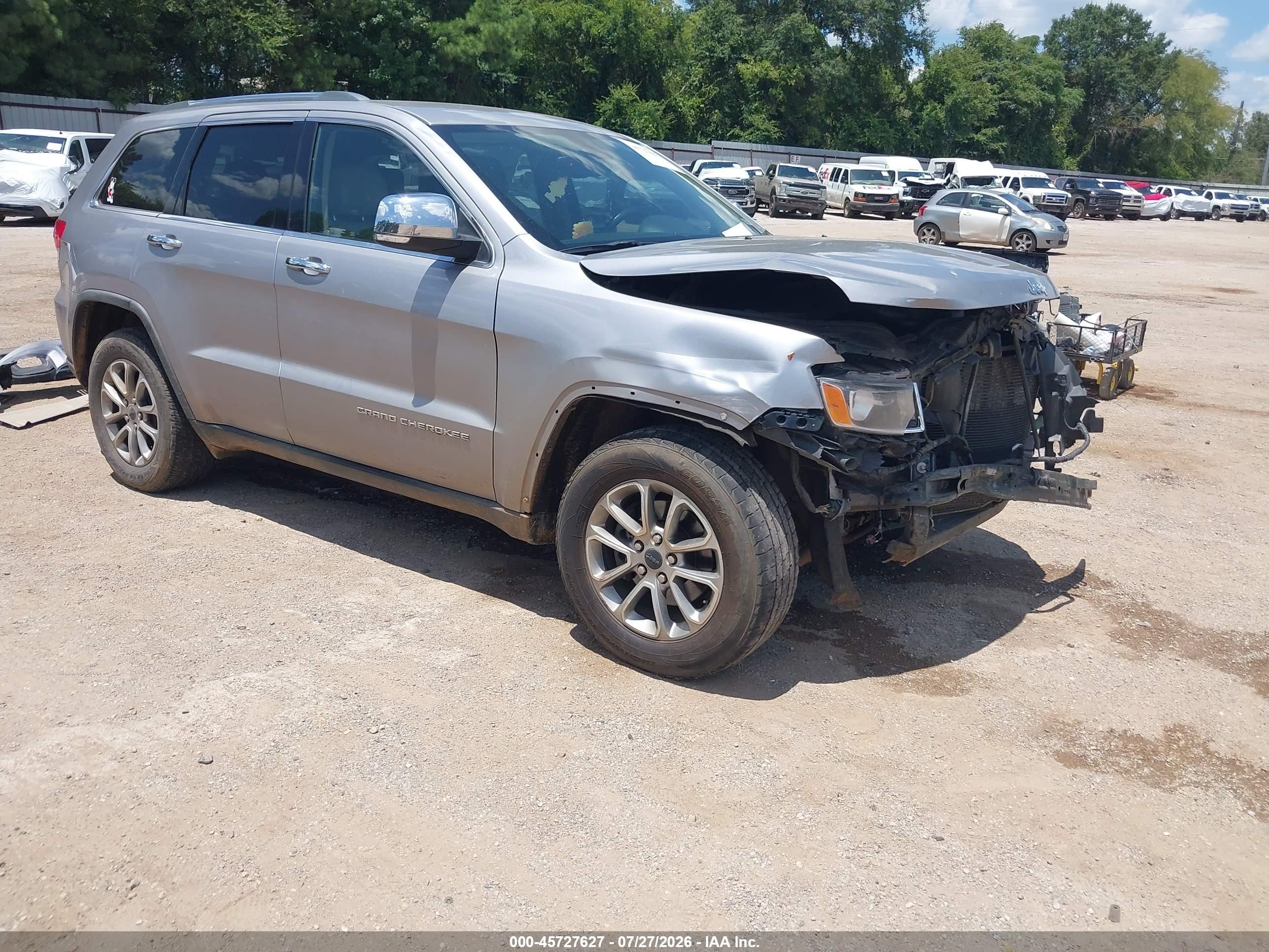 2014 Jeep Grand Cherokee Limited Silver vin: 1C4RJEBG2EC173729