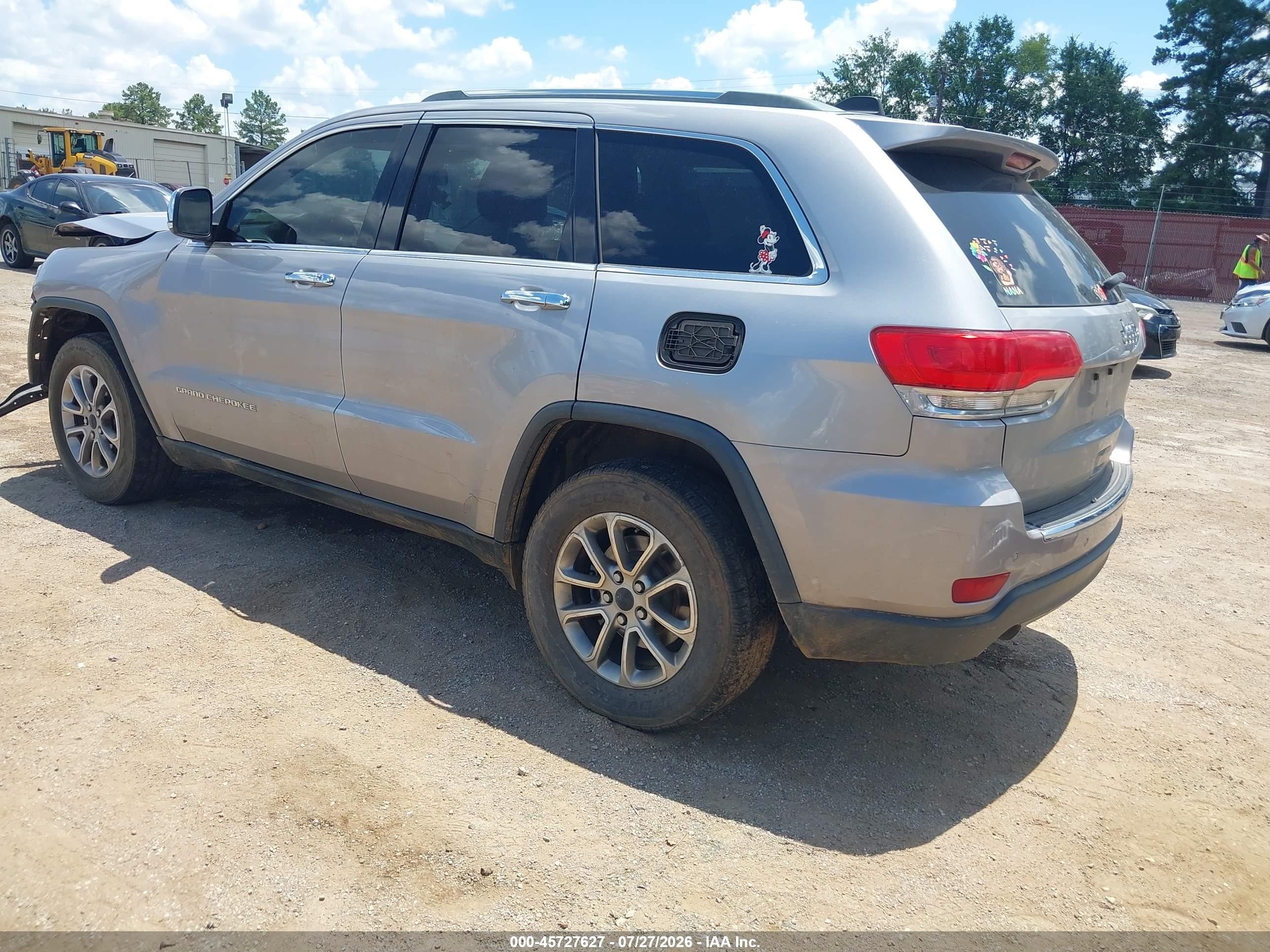 2014 Jeep Grand Cherokee Limited Silver vin: 1C4RJEBG2EC173729