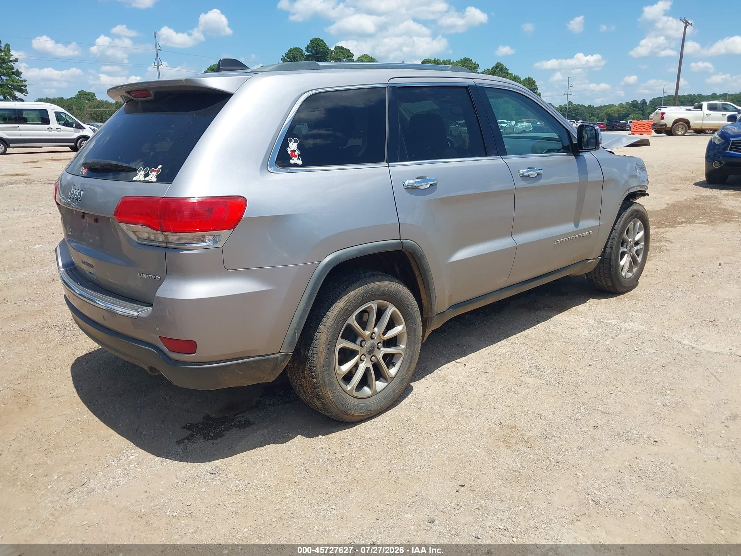 2014 Jeep Grand Cherokee Limited Silver vin: 1C4RJEBG2EC173729