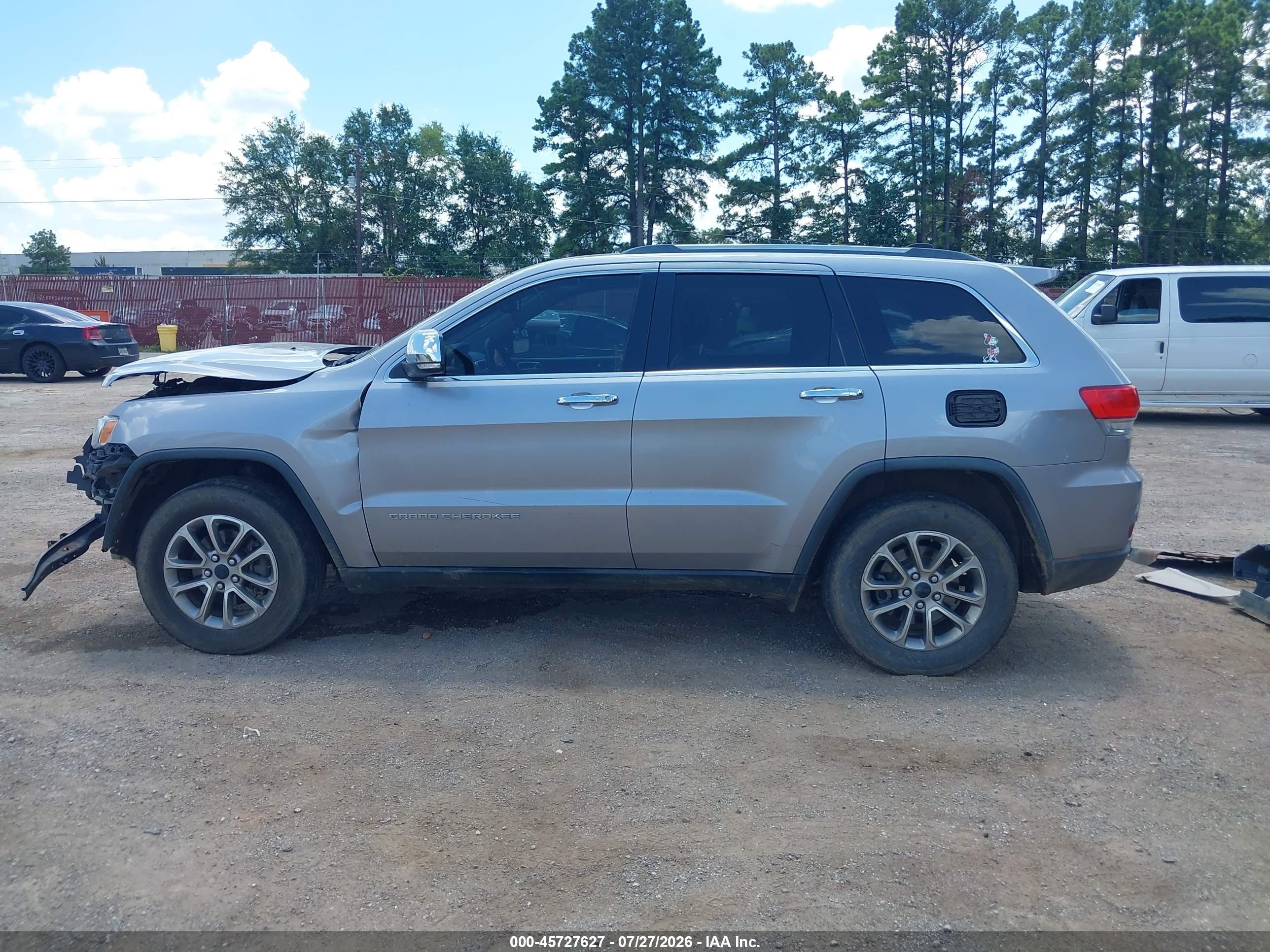2014 Jeep Grand Cherokee Limited Silver vin: 1C4RJEBG2EC173729