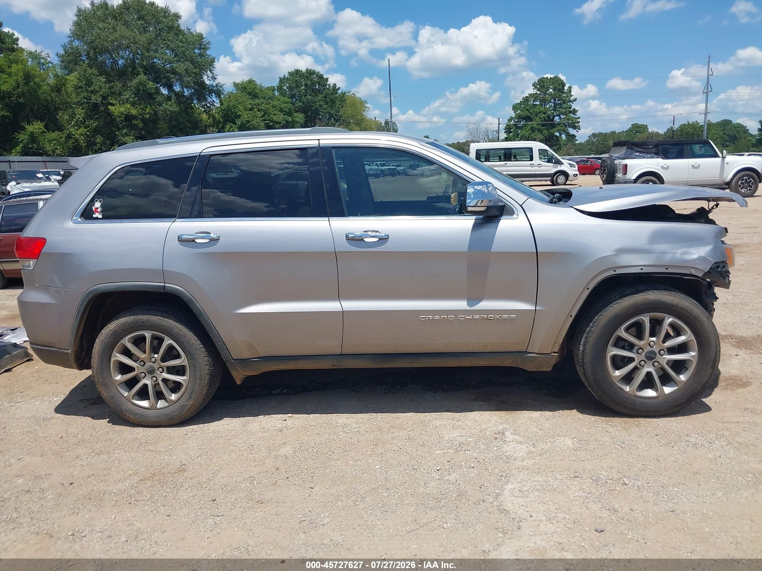 2014 Jeep Grand Cherokee Limited Silver vin: 1C4RJEBG2EC173729