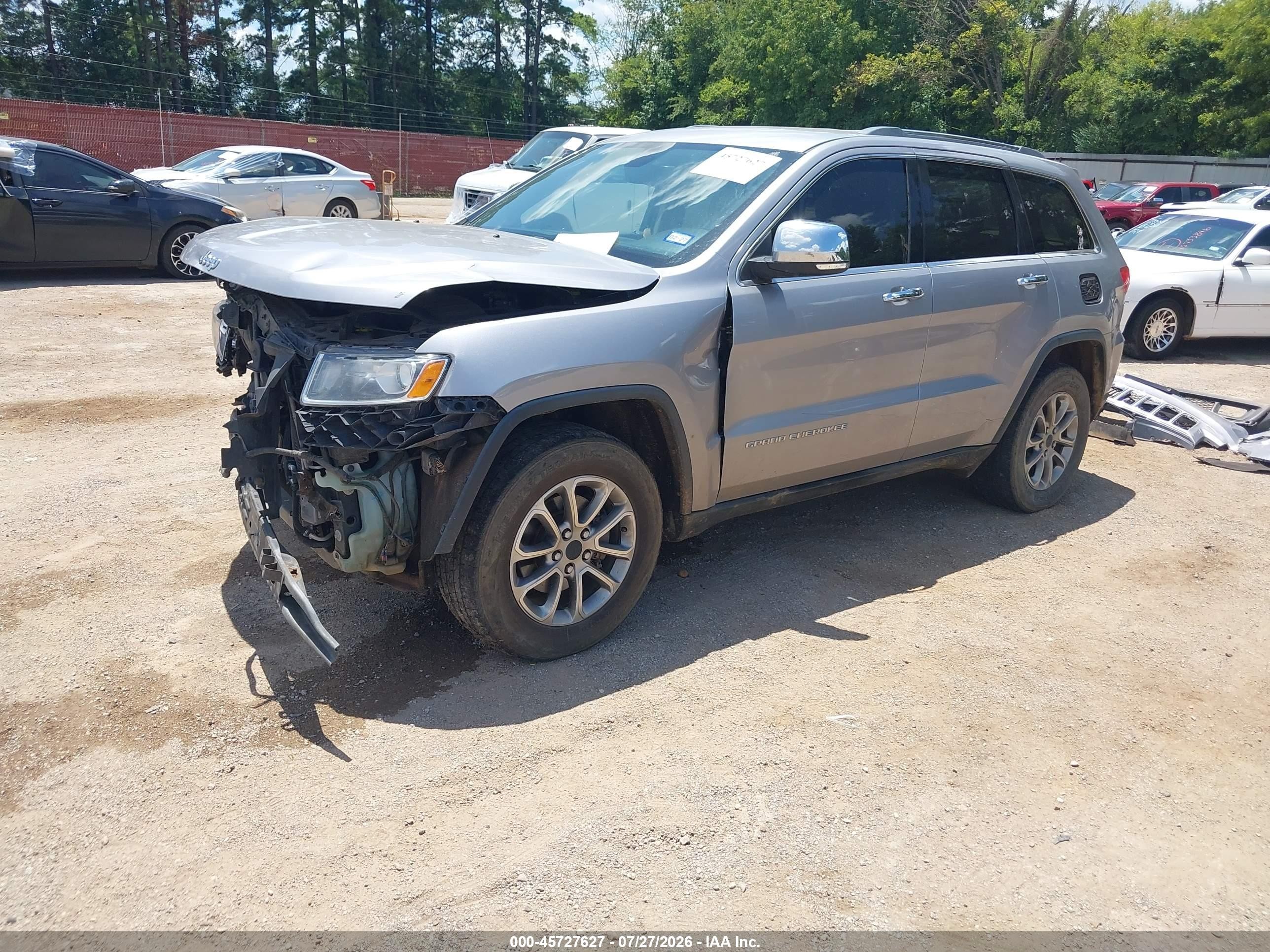 2014 Jeep Grand Cherokee Limited Silver vin: 1C4RJEBG2EC173729