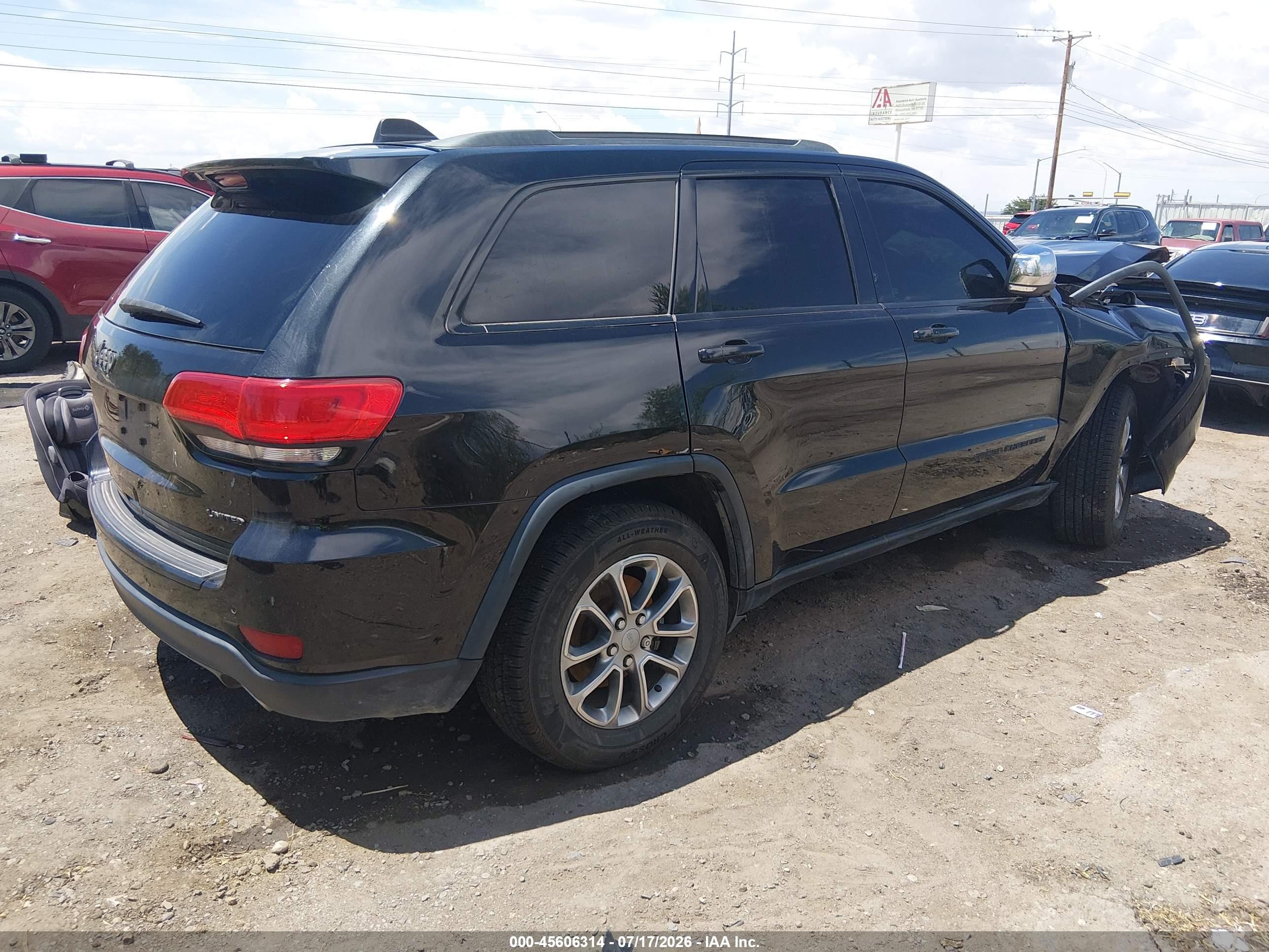 2014 Jeep Grand Cherokee Limited Black vin: 1C4RJEBG2EC303654
